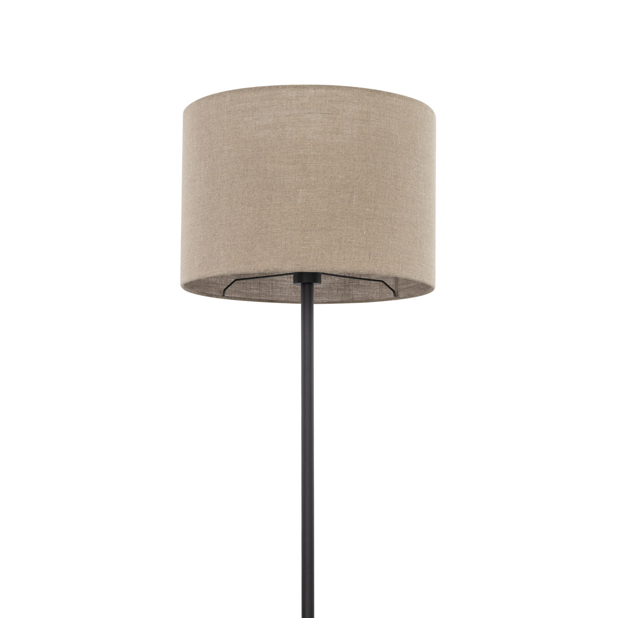 Lampa podłogowa nowoczesna boho loft skandynawska abażur materiałowy juta czarna TK Lighting Earth 16012 1x15W E27
