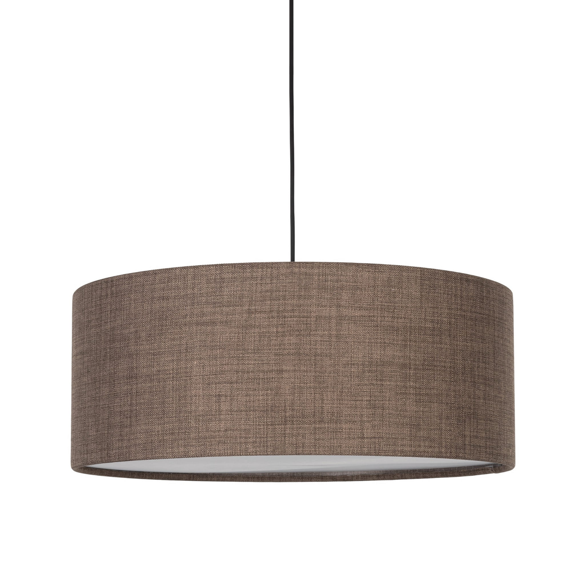 Lampa wisząca nowoczesna boho loft skandynawska abażur materiałowy brązowa czarna TK Lighting Earth 10101 3x15W E27