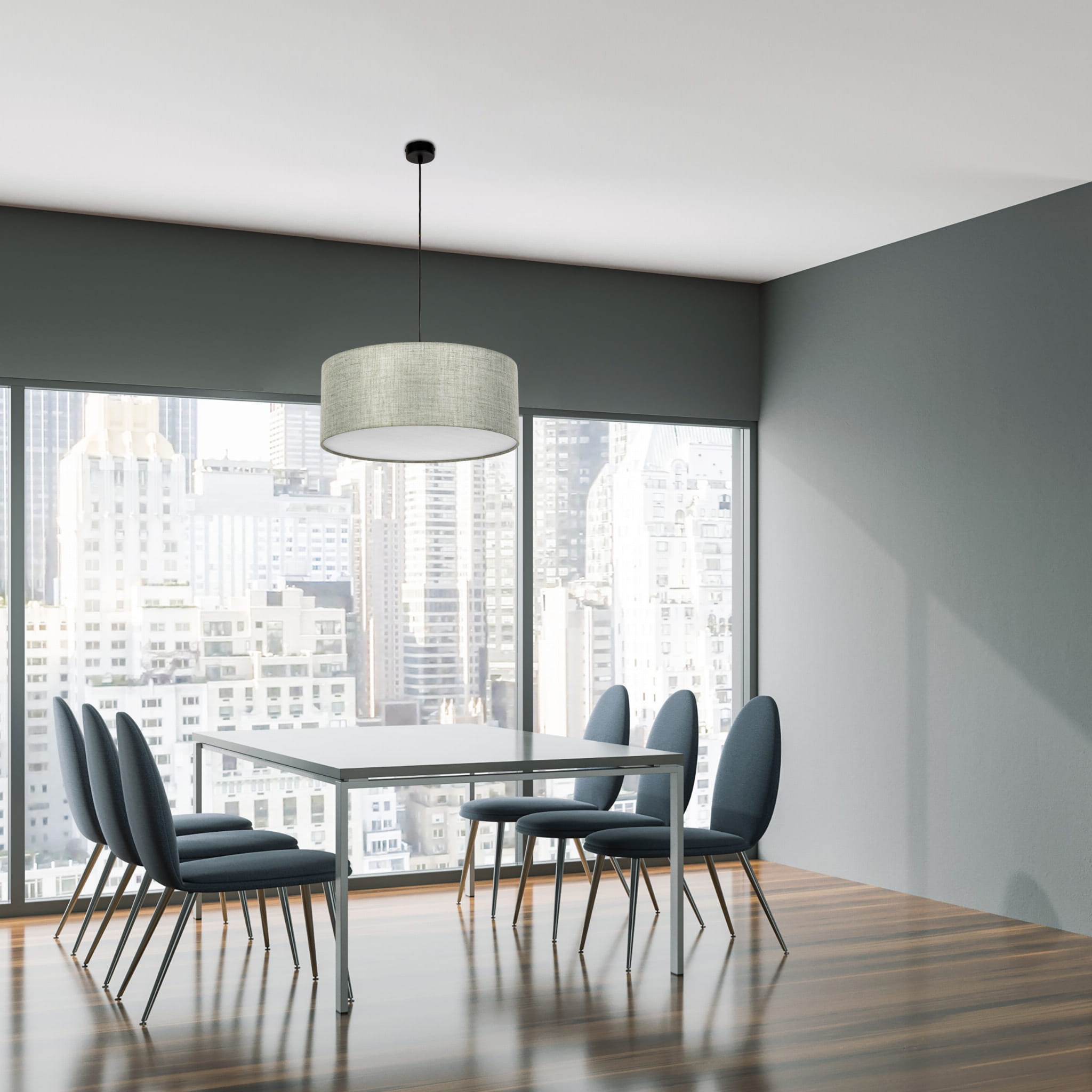 Tk Lighting Earth 4657 lampa wisząca 1x15W E27 czarna zielona