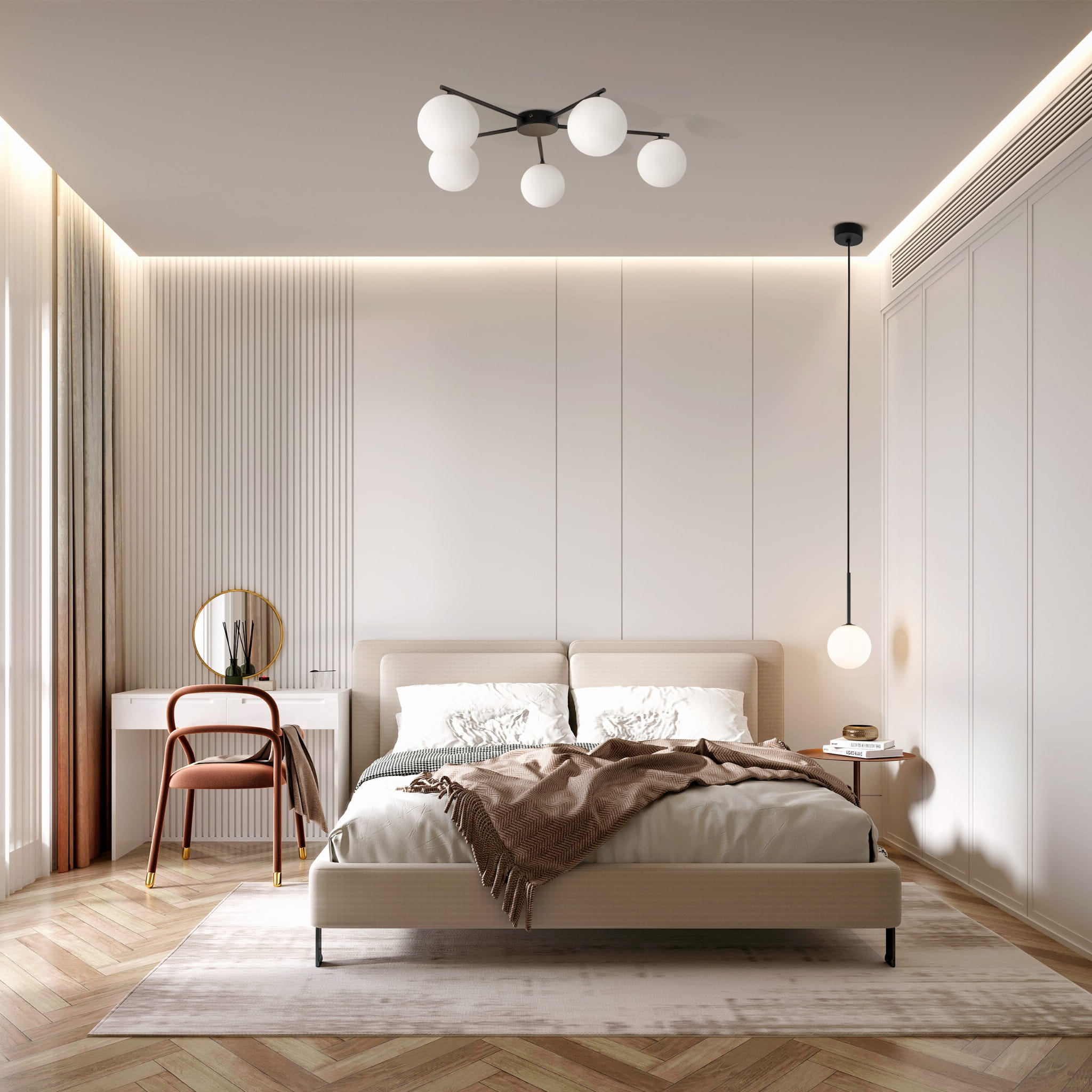 Plafon nowoczesny elegancki skandynawski pręty klosz szklany czarny TK Lighting Elton 10262 5x15W E27