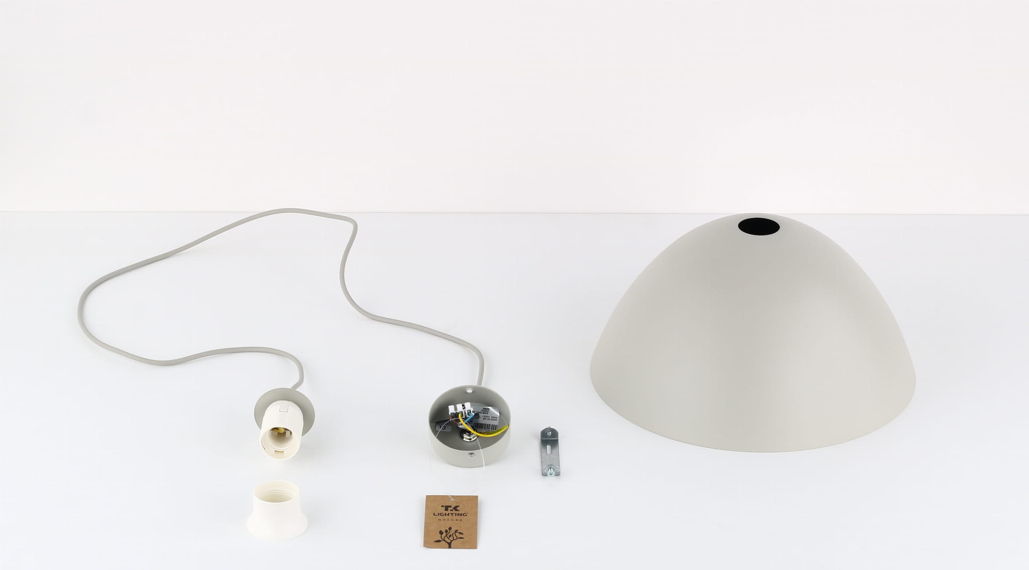 Lampa wisząca klasyczna retro klosz metalowy miska beżowa TK Lighting Faro 5899 1x15W E27