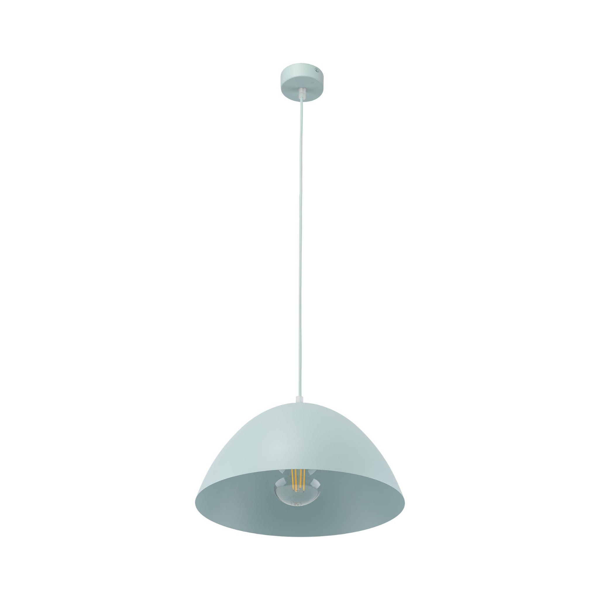 Lampa wisząca klasyczna retro klosz metalowy miska miętowa TK Lighting Faro 861 1x15W E27