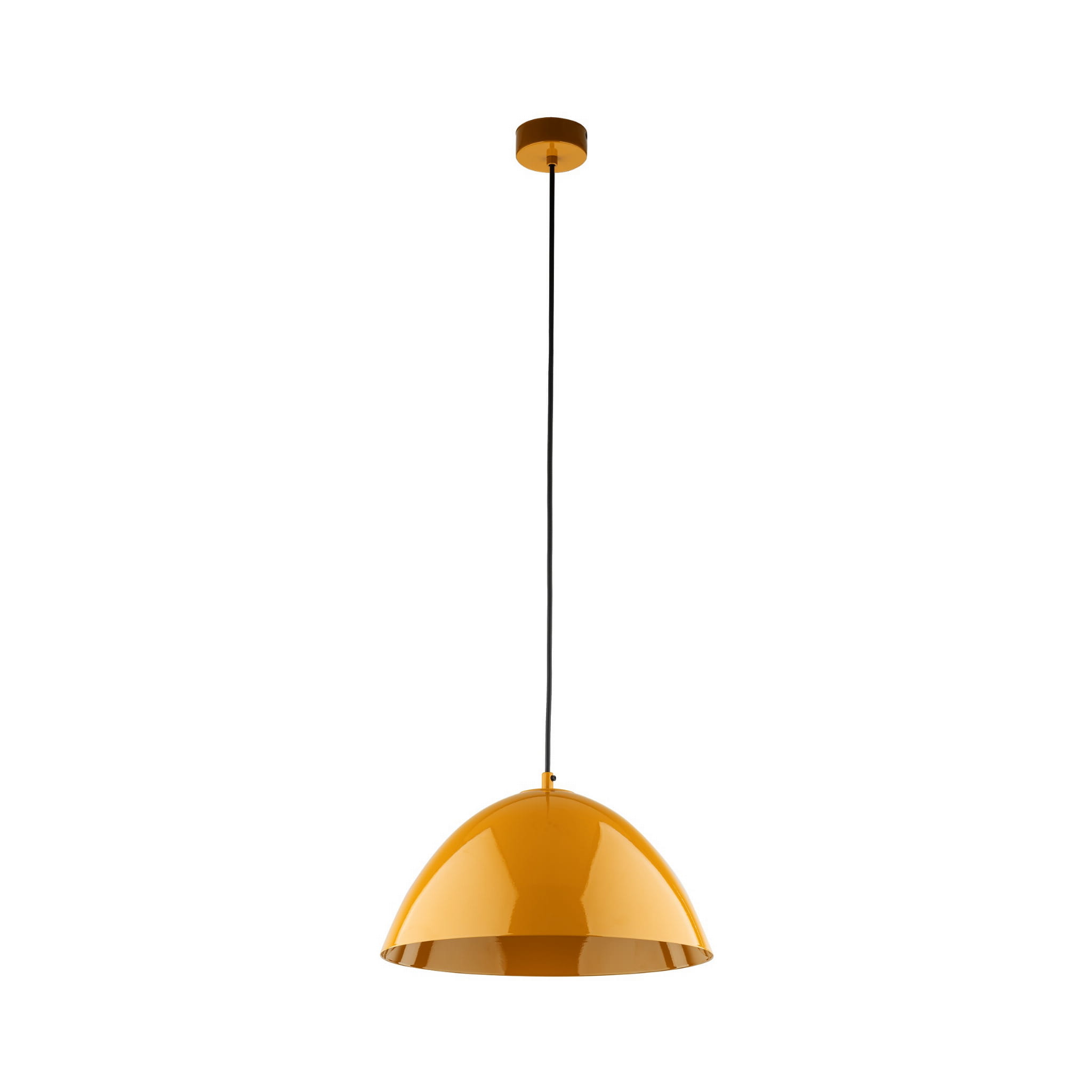 Lampa wisząca klasyczna retro klosz metalowy miska ochra TK Lighting Faro 10263 1x15W E27