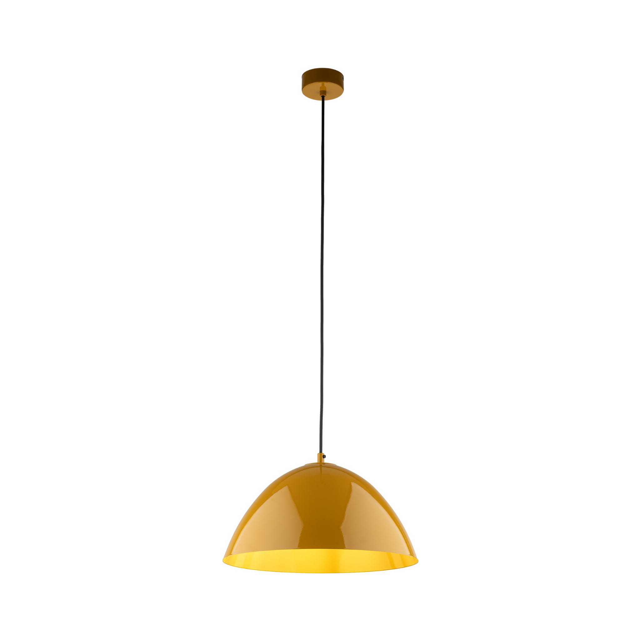 Lampa wisząca klasyczna retro klosz metalowy miska ochra TK Lighting Faro 10263 1x15W E27