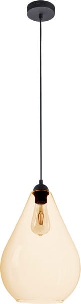 Lampa wisząca szklany klosz bursztyn TK Lighting Fuente 4322 1x60W E27