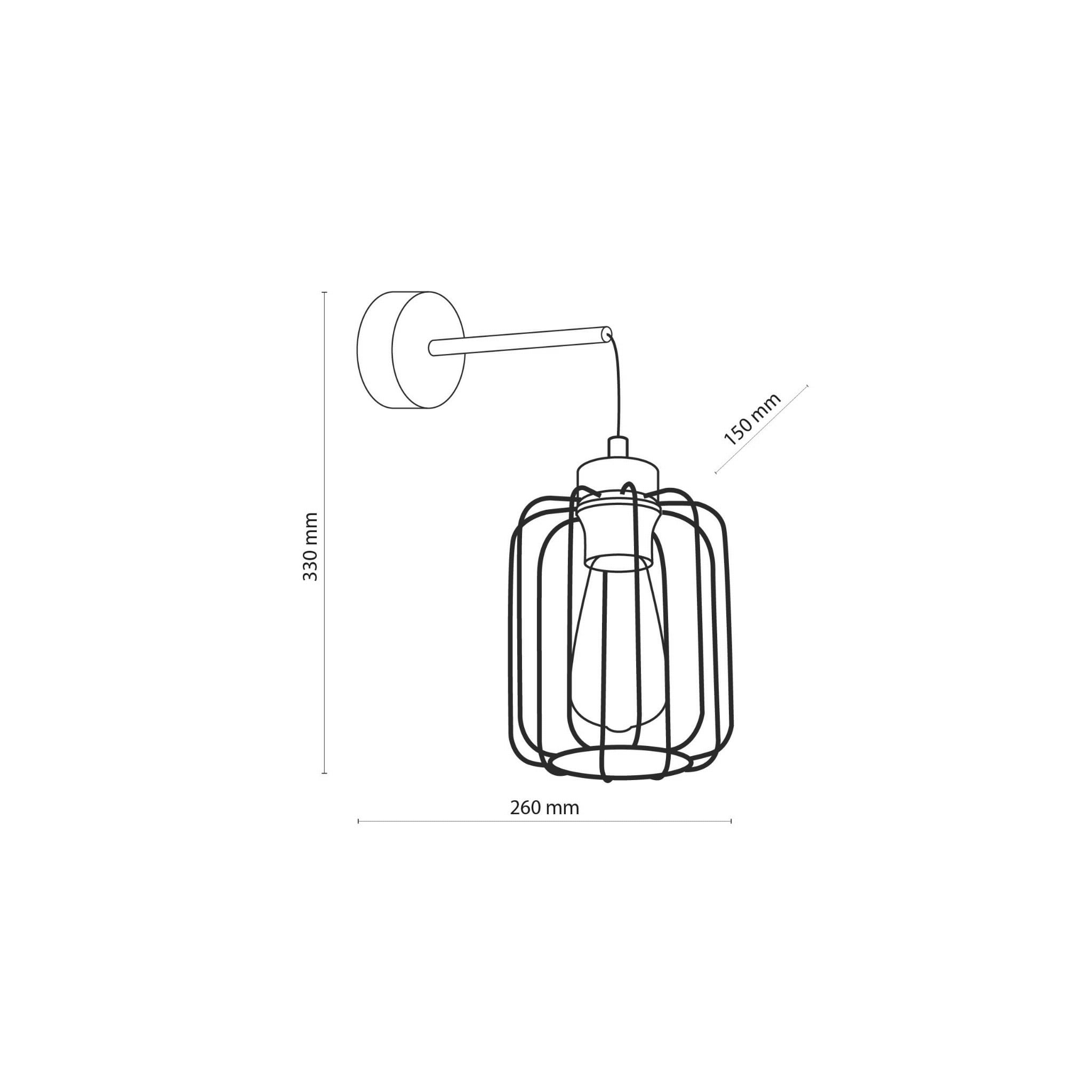 Tk Lighting Galaxy 4742 kinkiet lampa ścienna 1x15W E27 czarny złoty