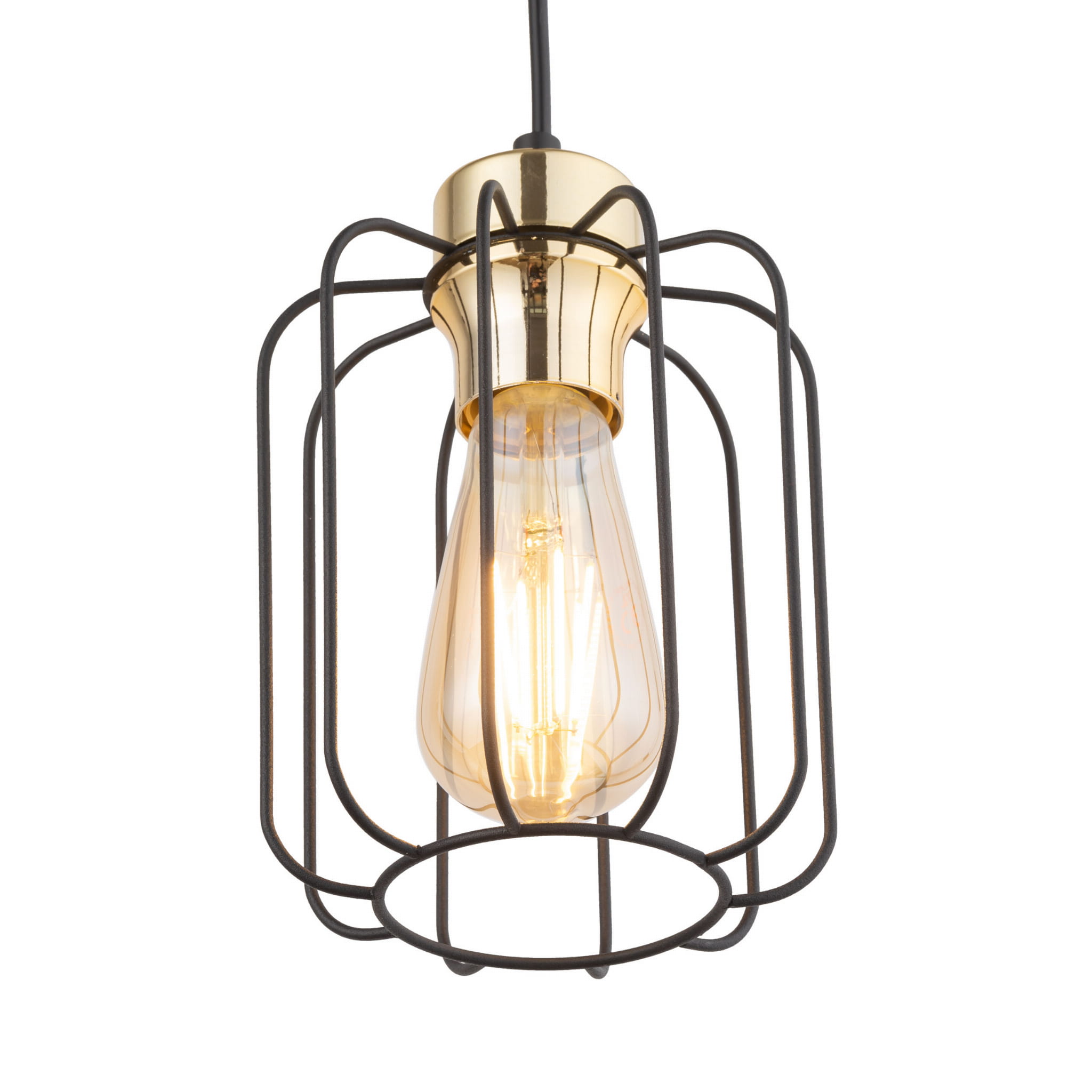 Tk Lighting Galaxy 4714 lampa wisząca 1x15W E27 czarna złota