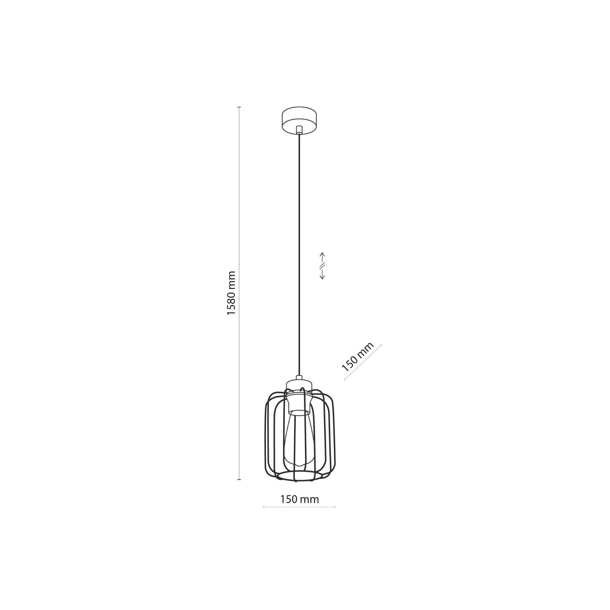 Tk Lighting Galaxy 4714 lampa wisząca 1x15W E27 czarna złota