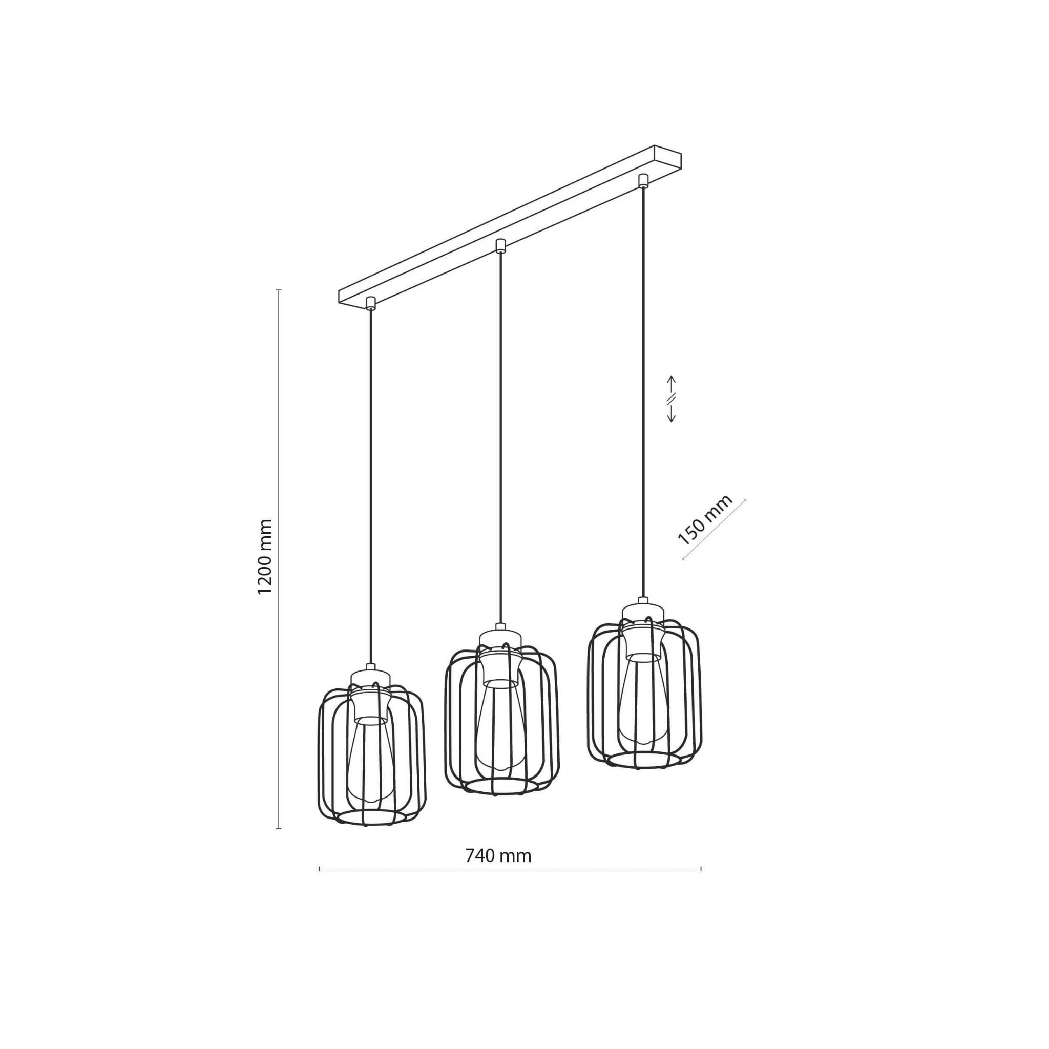 Kinkiet nowoczesny elegancki industrialny loft patyk klosz materiałowy czarny TK Lighting Glorii 6639 1x15W E27