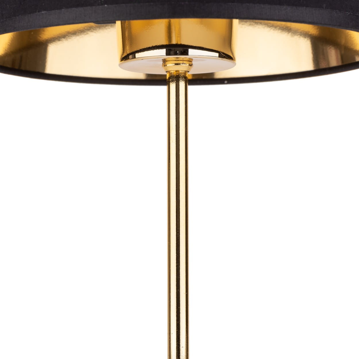 Lampka nowoczesna elegancka glamour abażur materiałowy czarna złota TK Lighting Glory 5496 1x15W E27