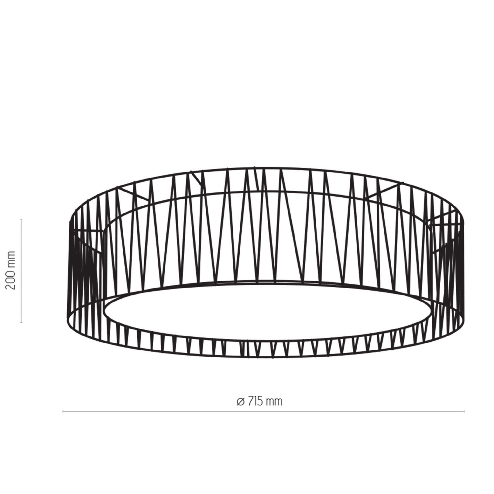 Plafon lampa sufitowa TK Lighting Harmony 4x60W E27 czarny 1658