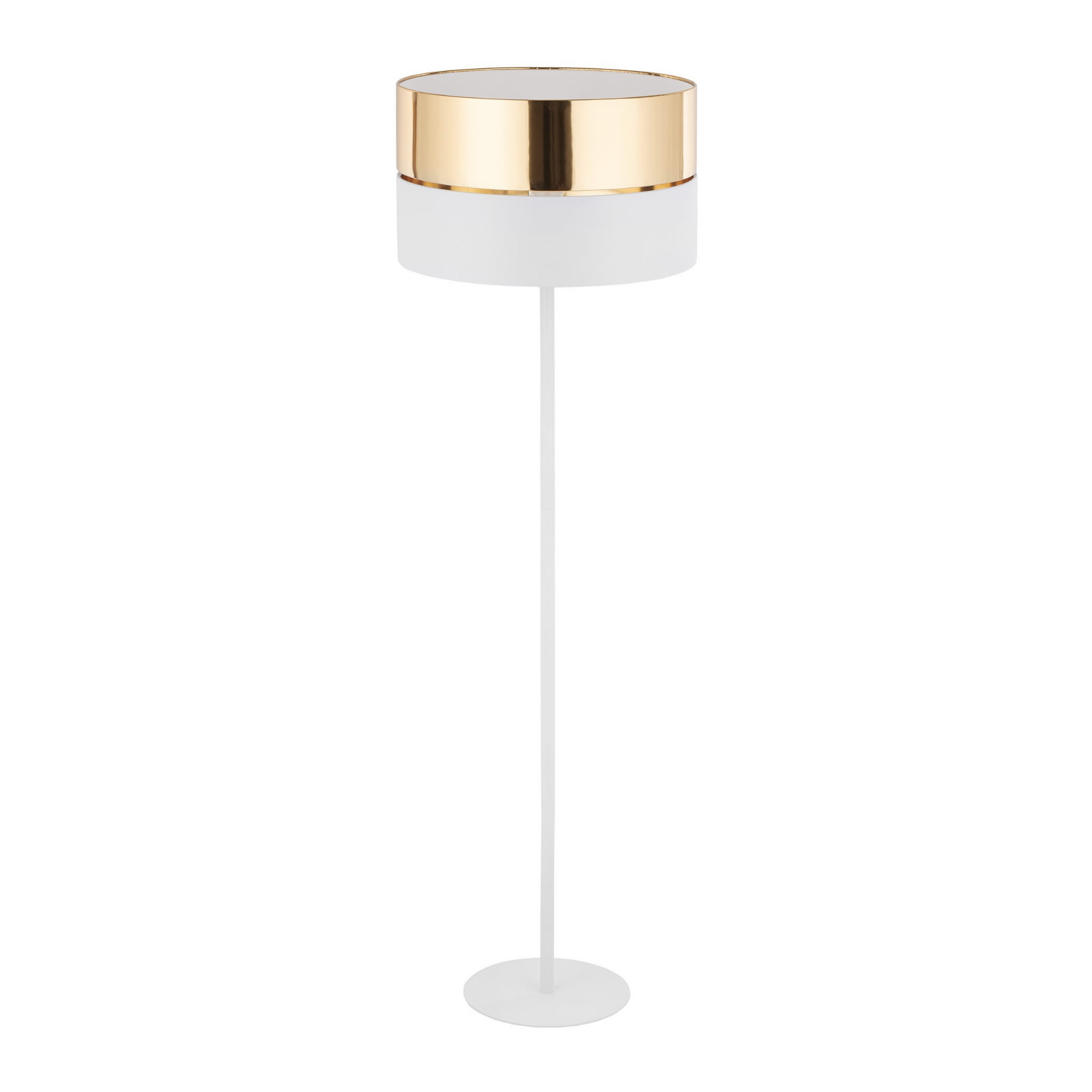 Tk Lighting Hilton 5074 lampa stojąca podłogowa 1x15W E27 biała złota