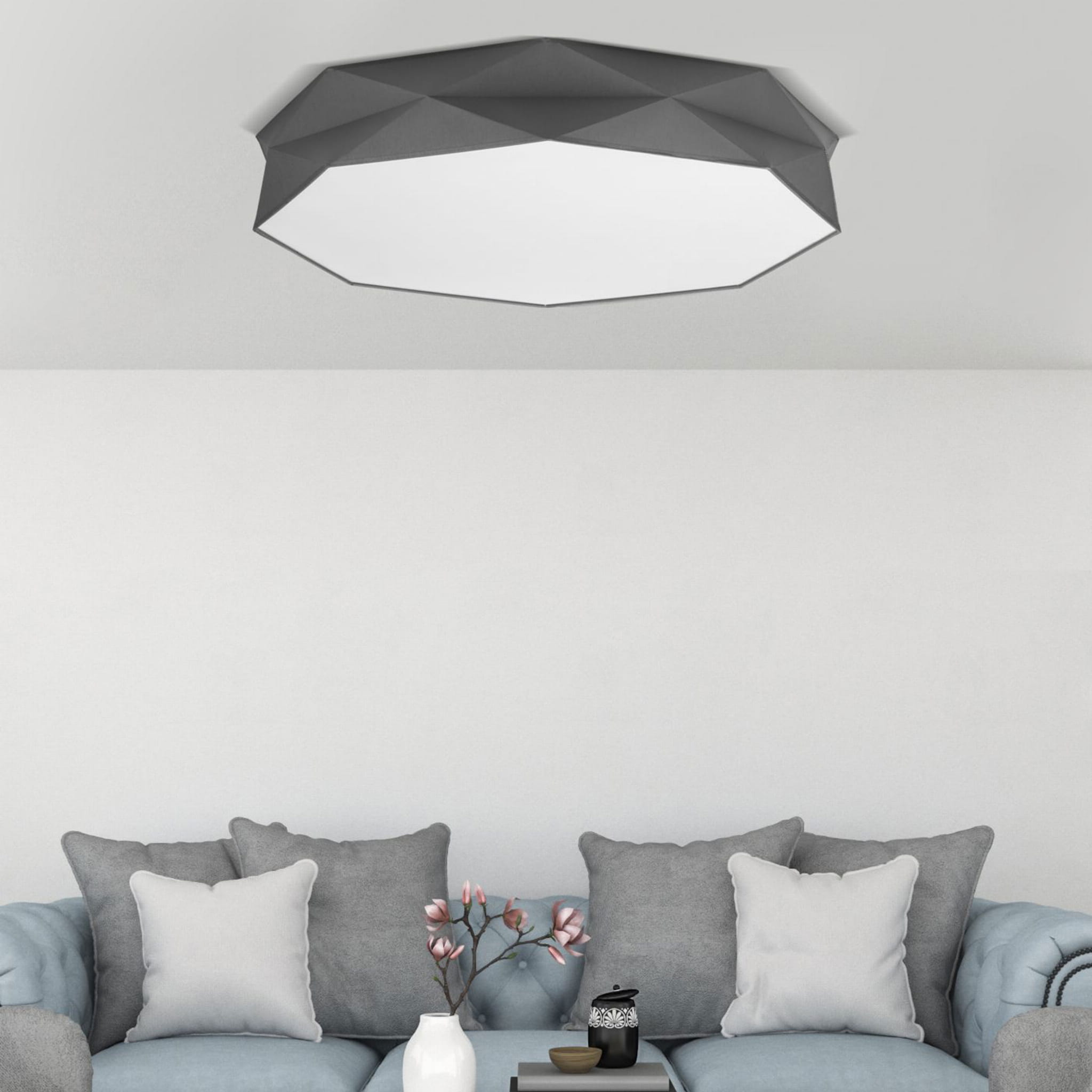 TK Lighting Kantoor New 4223 Plafon lampa sufitowa 6x60W E27 grafit biały