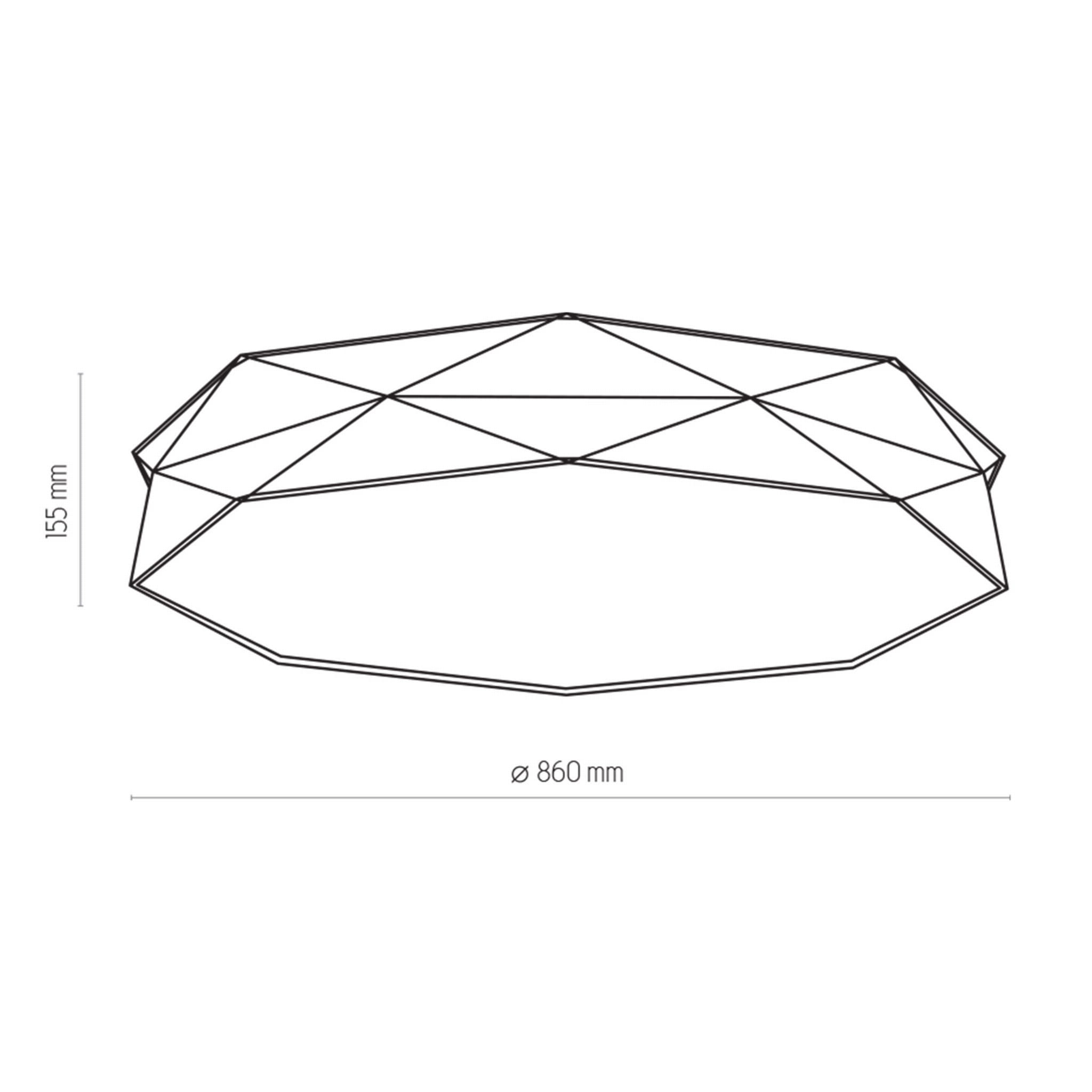 TK Lighting Kantoor New 4225 Plafon lampa sufitowa 6x60W E27 biały