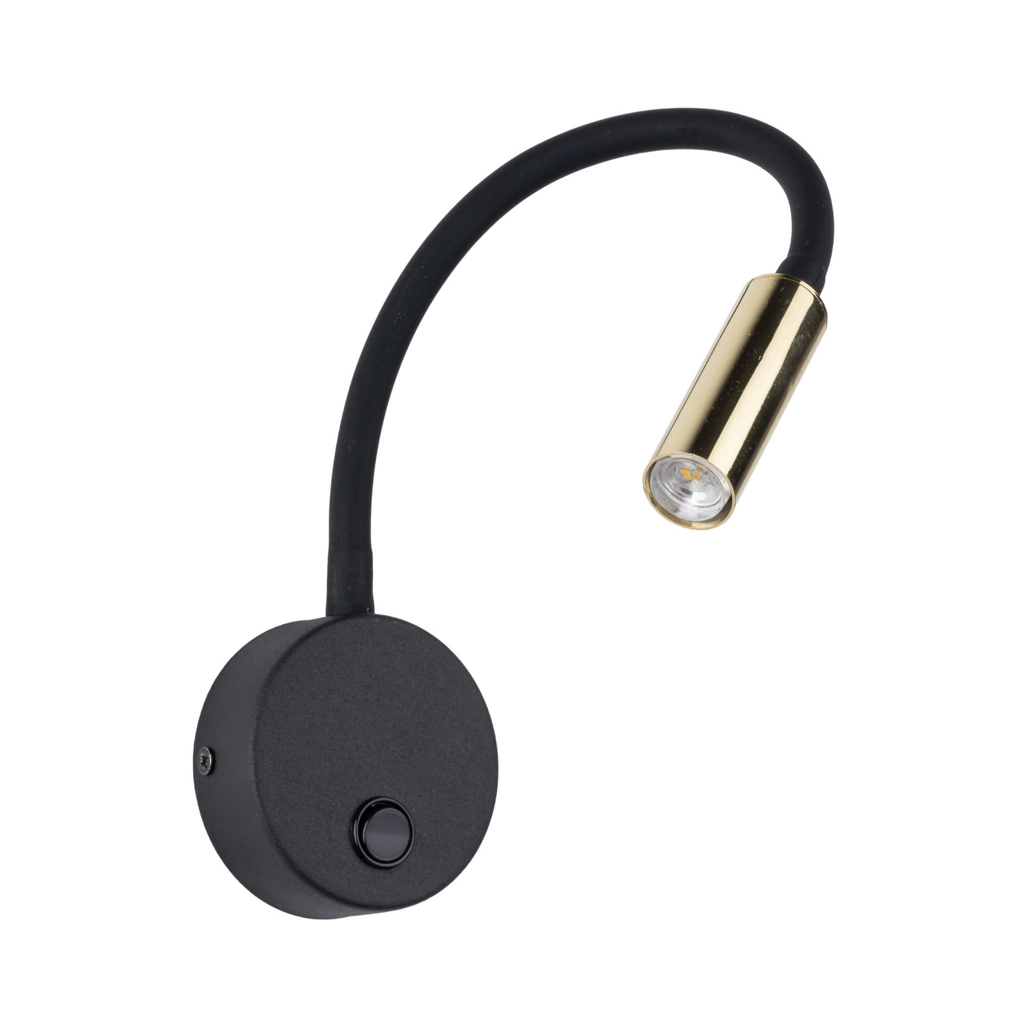 Kinkiet do czytania giętki z wyłącznikiem metalowy ruchomy Tk Lighting Lagos 1433 1x3W LED czarny złoty