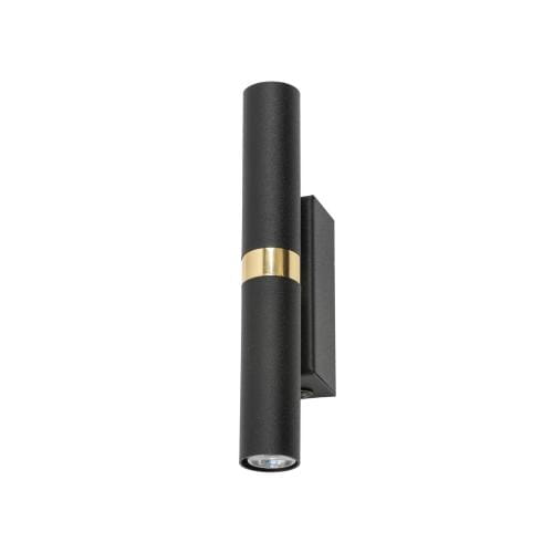 Kinkiet nowoczesny elegancki industrialny loft tuba rurka czarny złoty TK Lighting Lagos 10145 2x8W G9