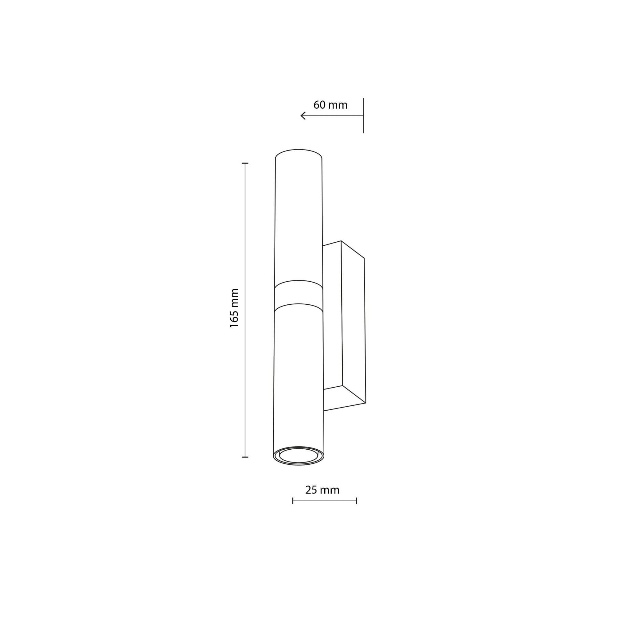 Kinkiet nowoczesny industrialny loft tuba rurka czarny TK Lighting Lagos 10184 2x8W G9