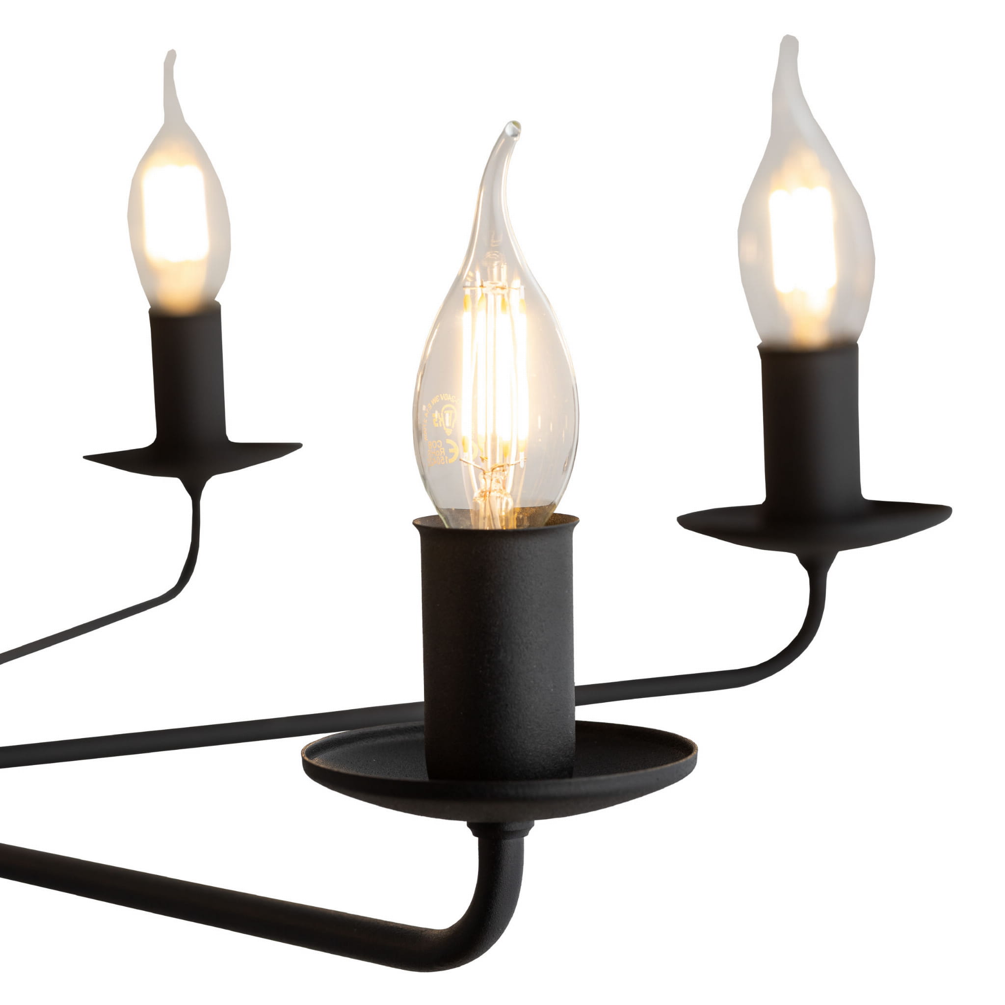 Tk Lighting Limal 4612 lampa wisząca 5x40W E14 czarna