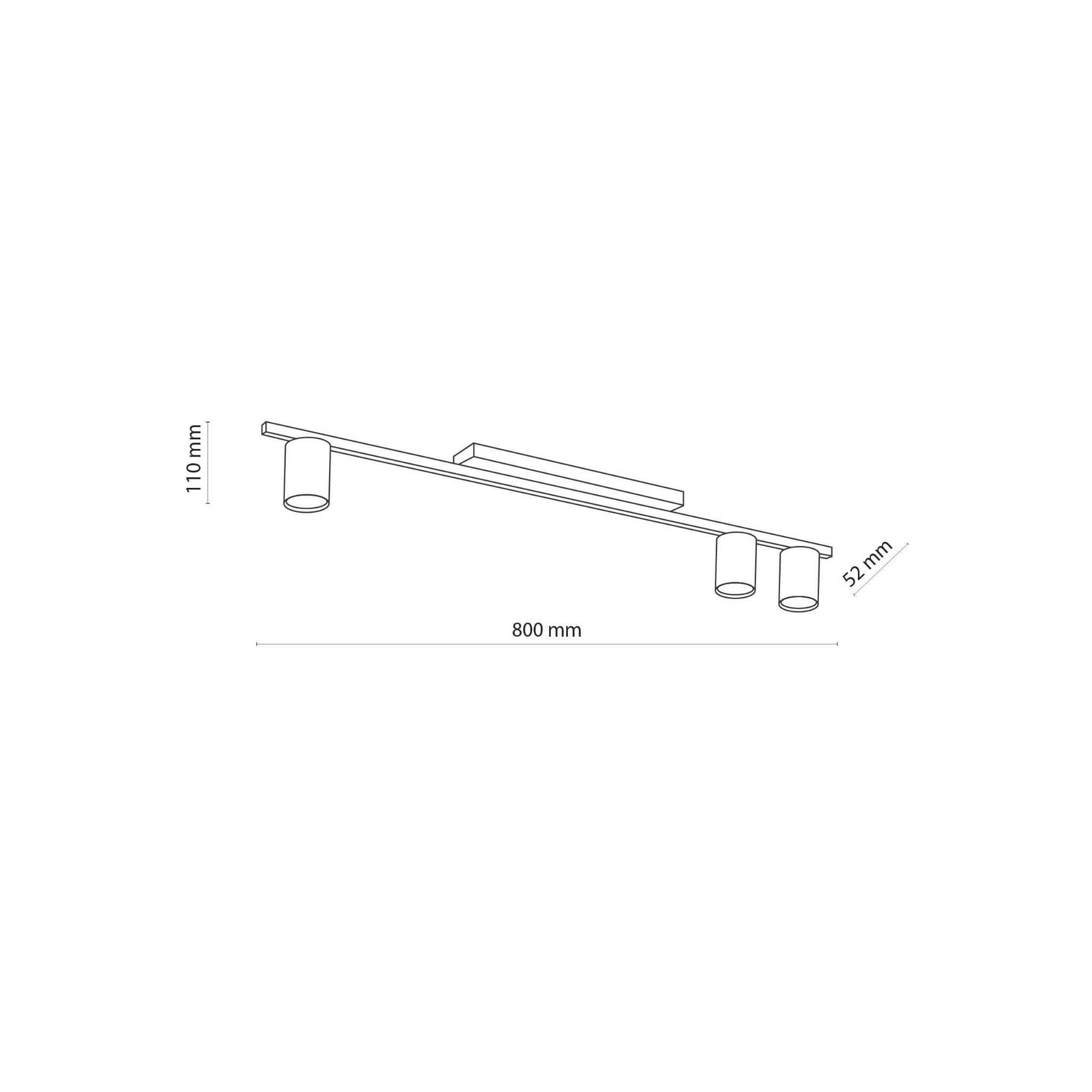 Tk Lighting Logan 4565 plafon lampa sufitowa 3x10W GU10 czarny