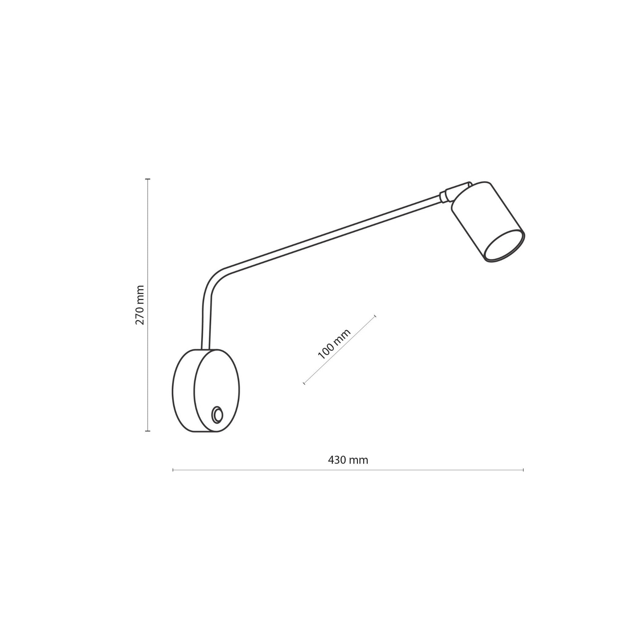 Tk Lighting Logan 4744 kinkiet lampa ścienna na wysięgniku 1x10W GU10 biały
