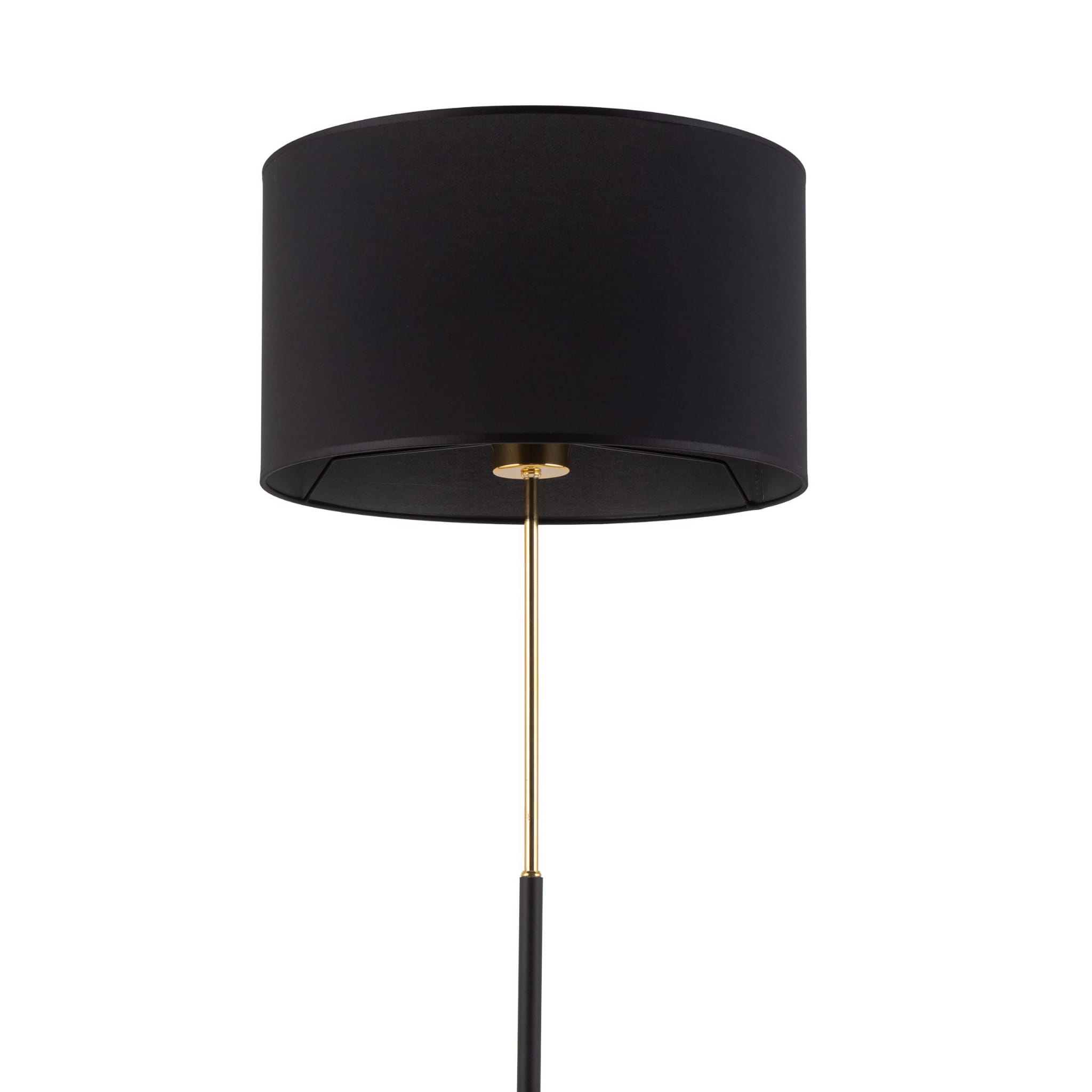 Lampa podłogowa nowoczesna elegancka glamour abażur materiałowy czarna złota TK Lighting Lord 5153 1x15W E27