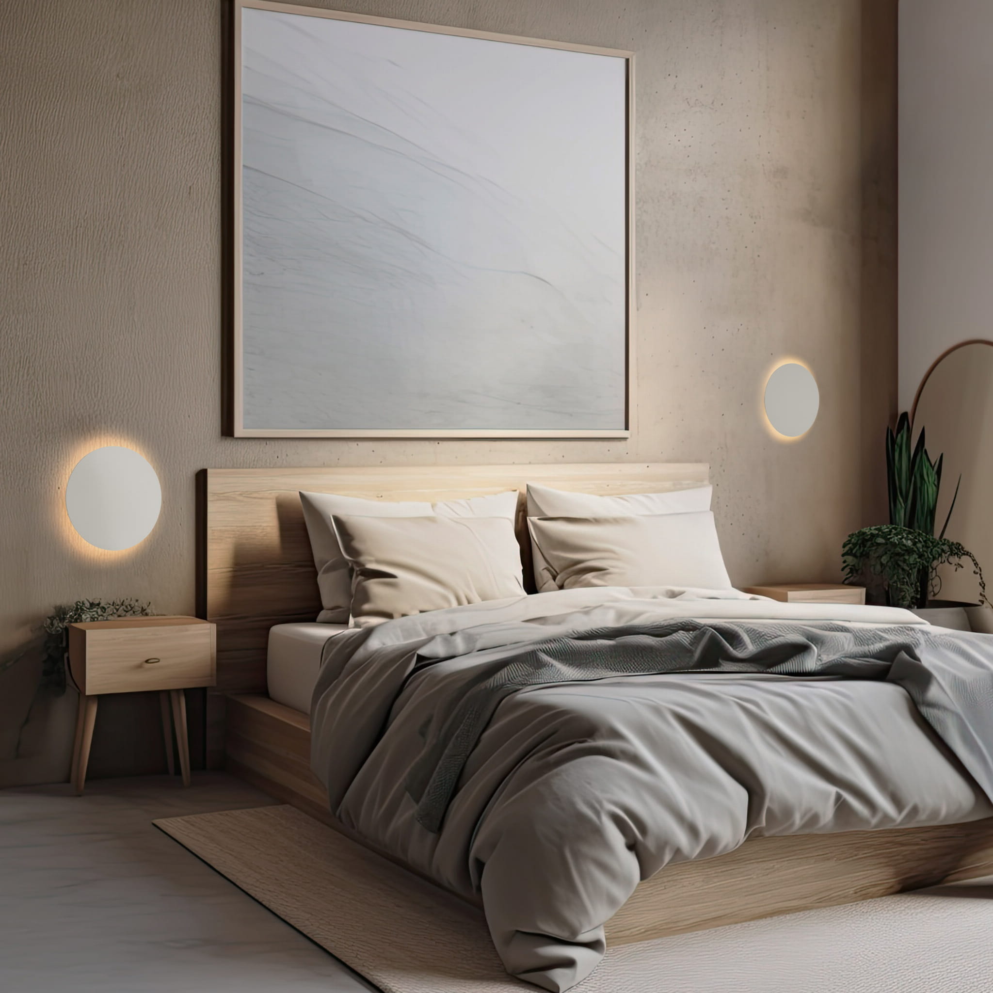 Kinkiet nowoczesny rustykalny loft koło beżowy TK Lighting Luna 5911 3x6W G9