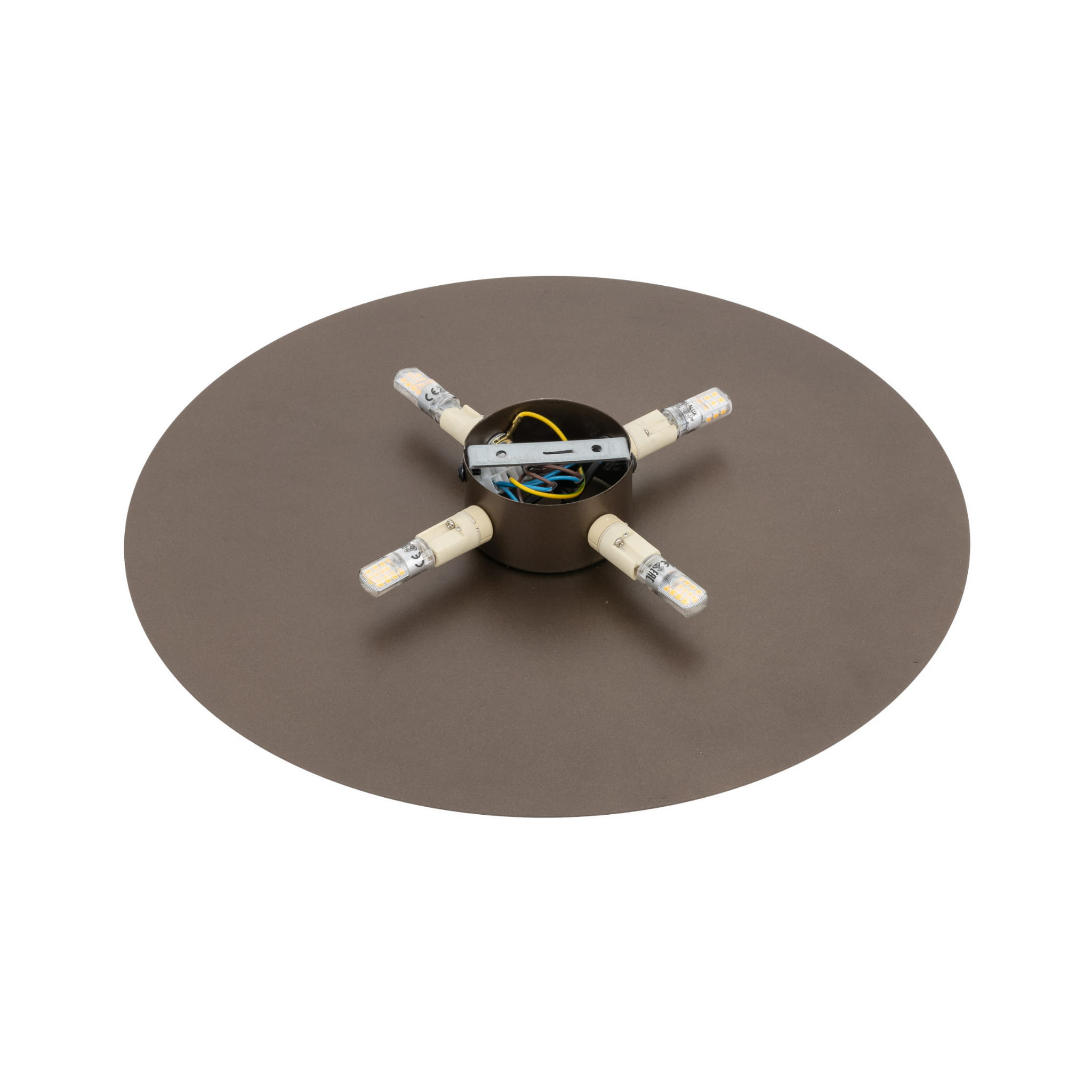 Kinkiet nowoczesny rustykalny loft koło brązowy TK Lighting Luna 6455 4x6W G9
