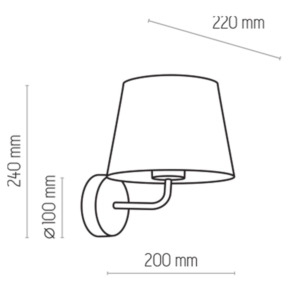Lampa oprawa ścienna kinkiet TK Lighting Maja 1x15W E27 szara 1880