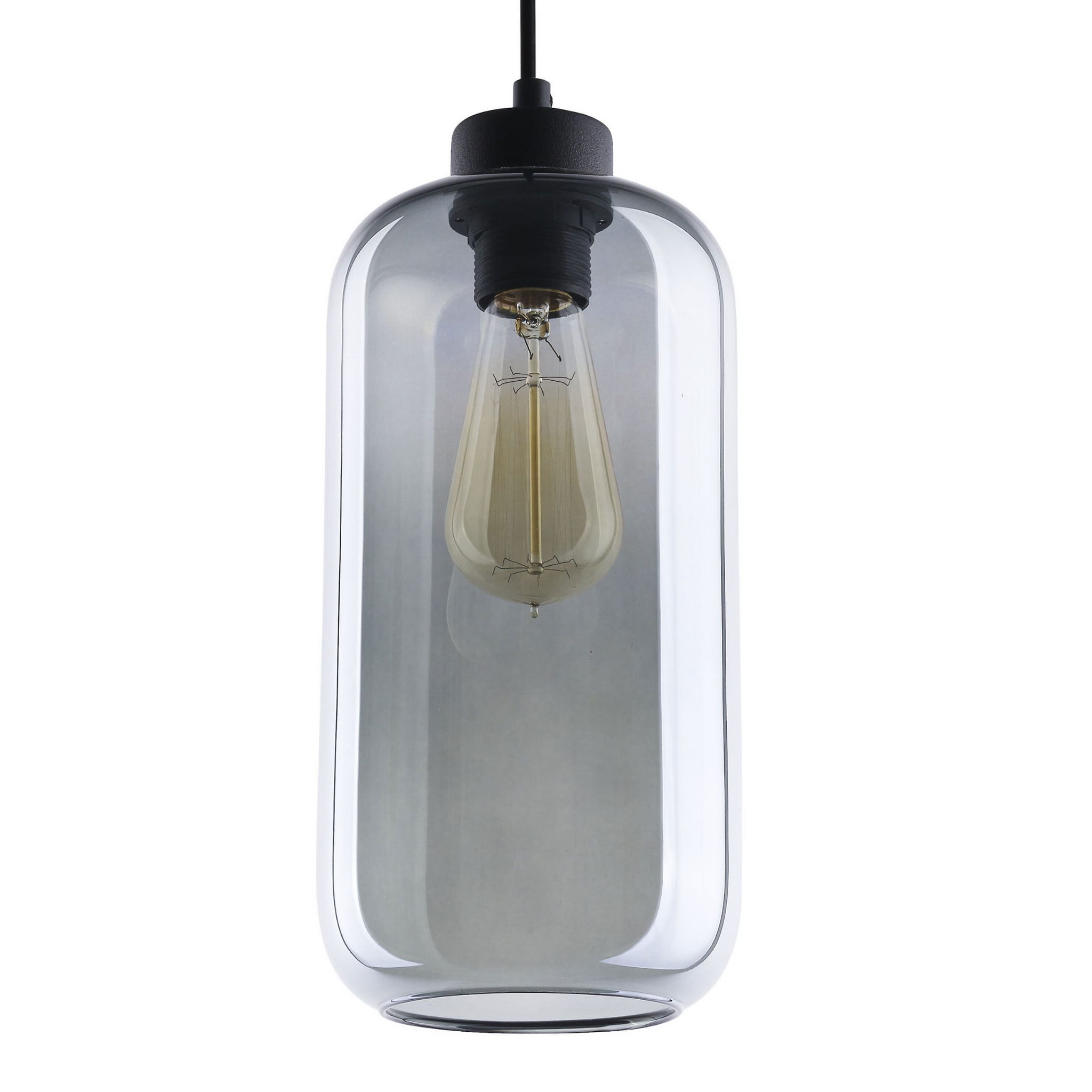 Lampa wisząca szklady dymiony klosz Tk Lighting Marco 2077 1x60W E27 grafit lustrzany
