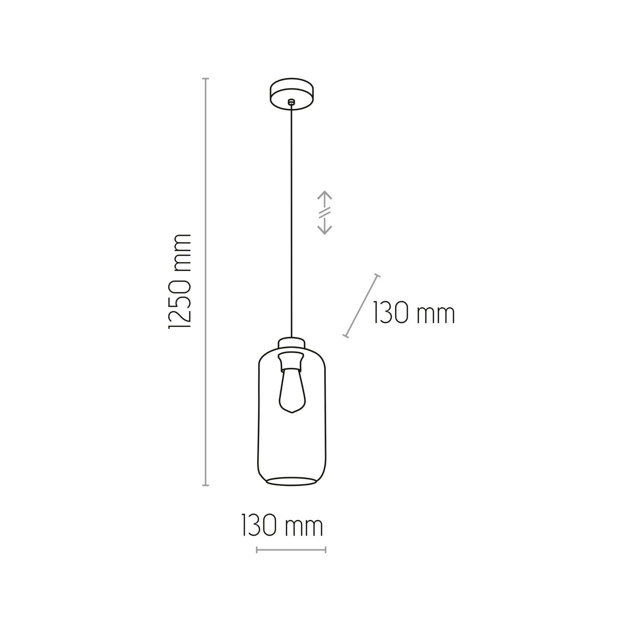 Lampa wisząca szklany klosz balon Tk Lighting Marco 6696 1x15W E27 zielona złota