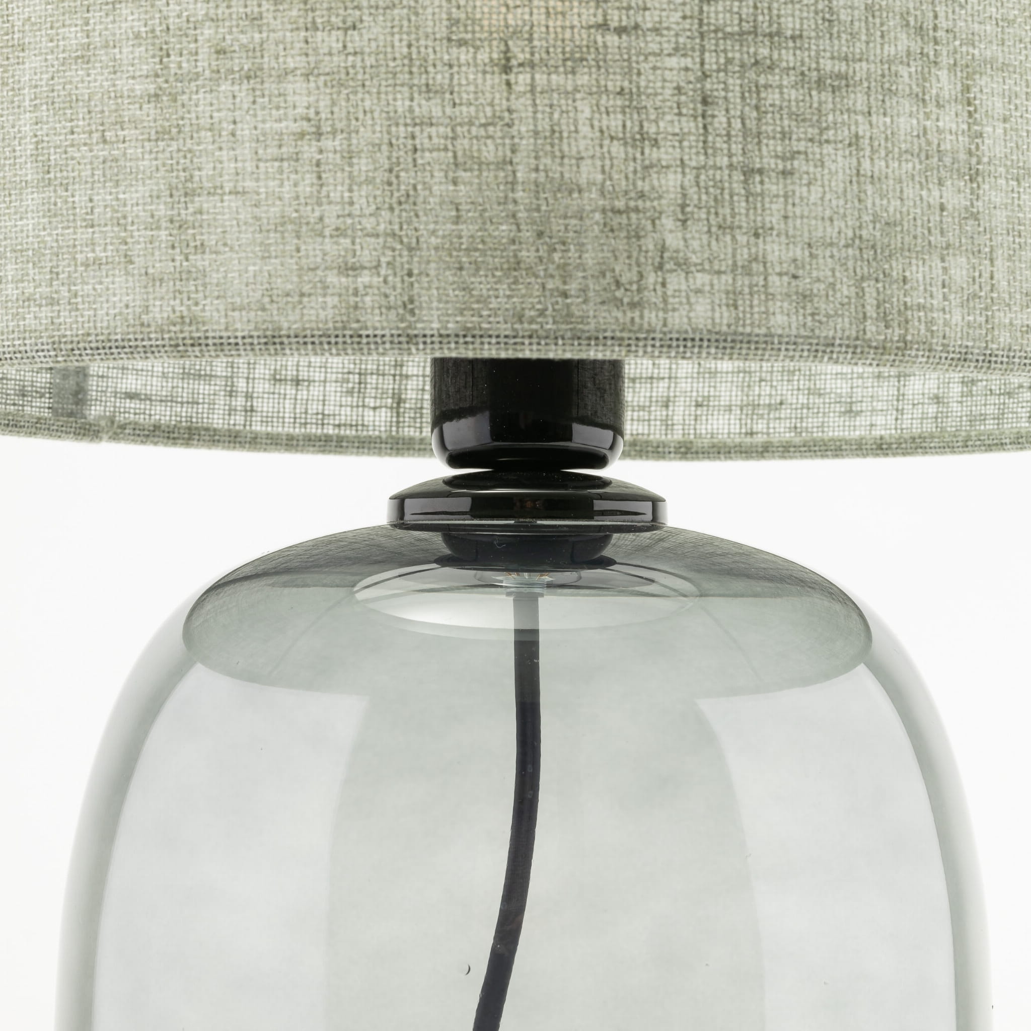 Lampka nowoczesna skandynawska klasyczna elegancka abażur materiałowy grafitowa zielona TK Lighting Melody 5989 1x15W E27