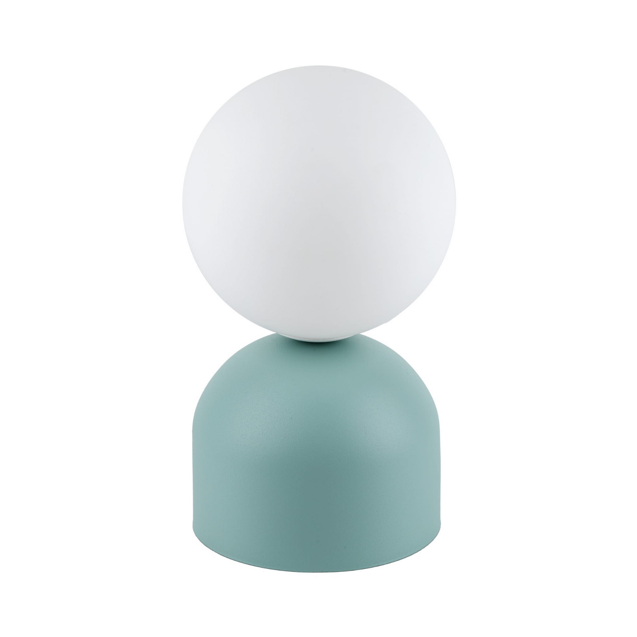 Lampka nowoczesna skandynawska loft klosz szklany kula miętowa biała TK Lighting Miki 16039 1x8W G9
