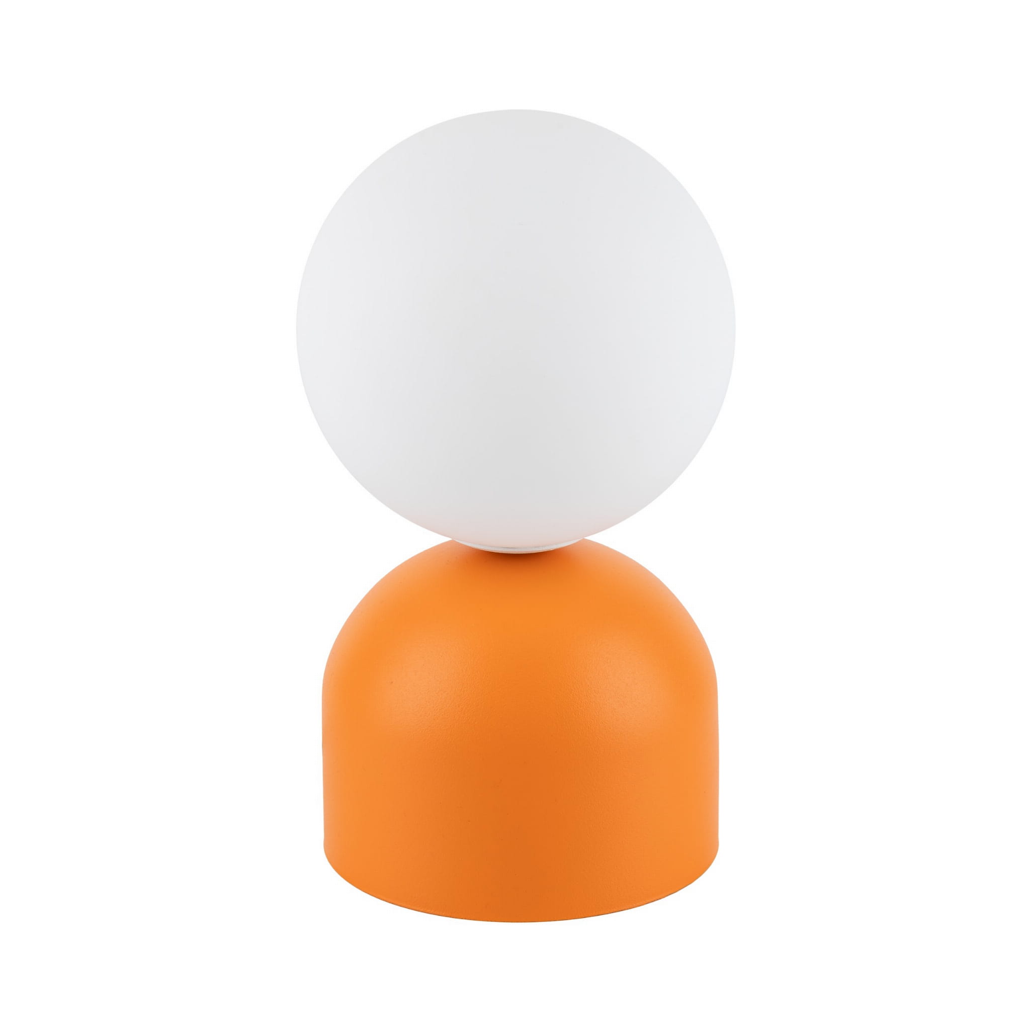 Lampka nowoczesna skandynawska loft klosz szklany kula pomarańczowa biała TK Lighting Miki 16041 1x8W G9