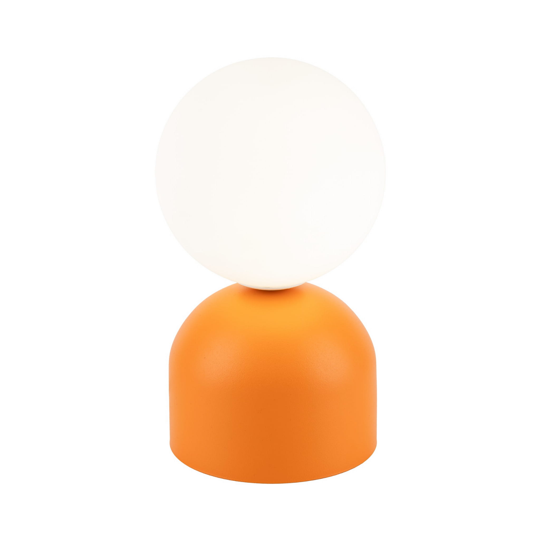Lampka nowoczesna skandynawska loft klosz szklany kula pomarańczowa biała TK Lighting Miki 16041 1x8W G9