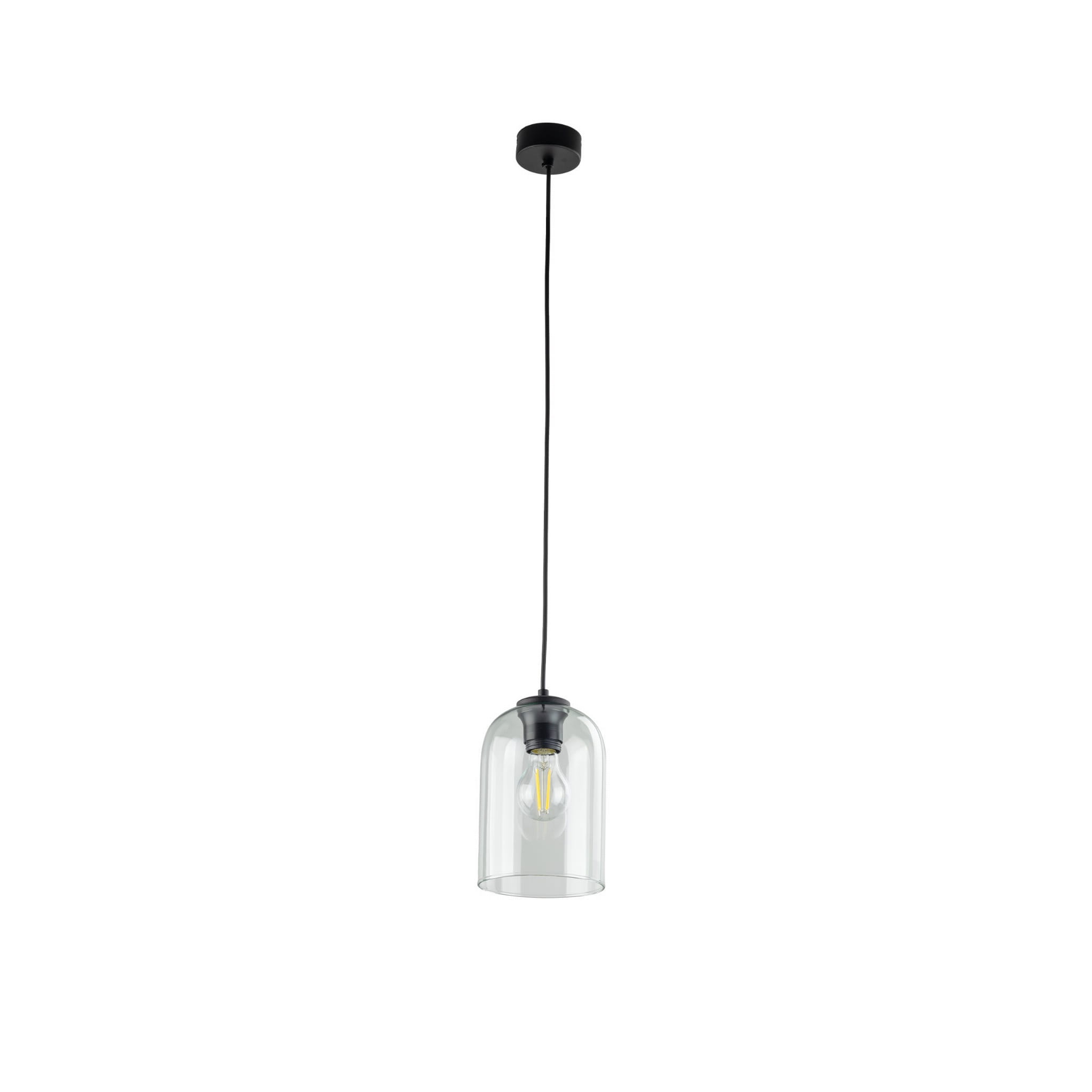 Lampa wisząca nowoczesna elegancka loft industrialna klosz szklany zielona czarna TK Lighting Molly 10298 1x15W E27