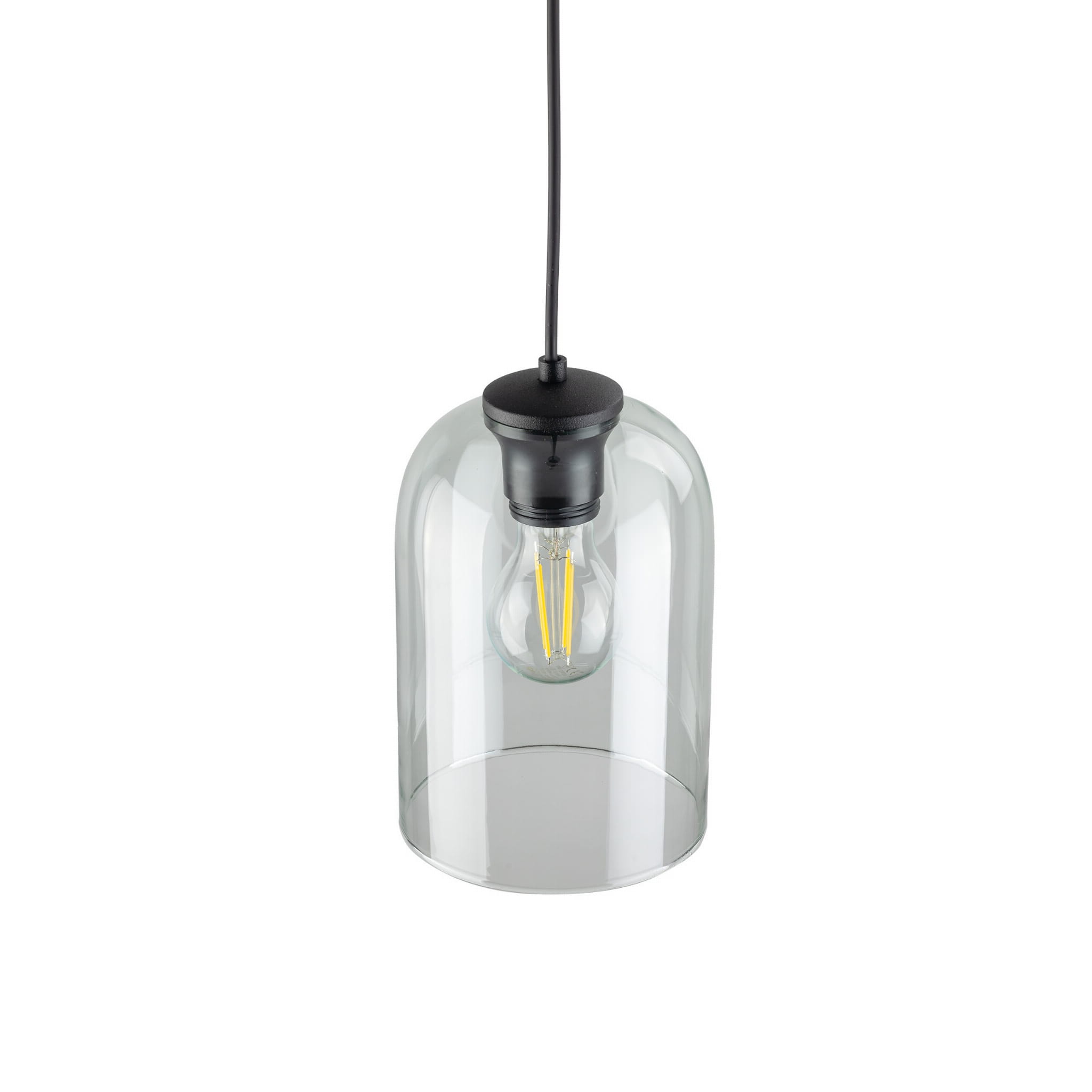 Lampa wisząca nowoczesna elegancka loft industrialna klosz szklany zielona czarna TK Lighting Molly 10298 1x15W E27