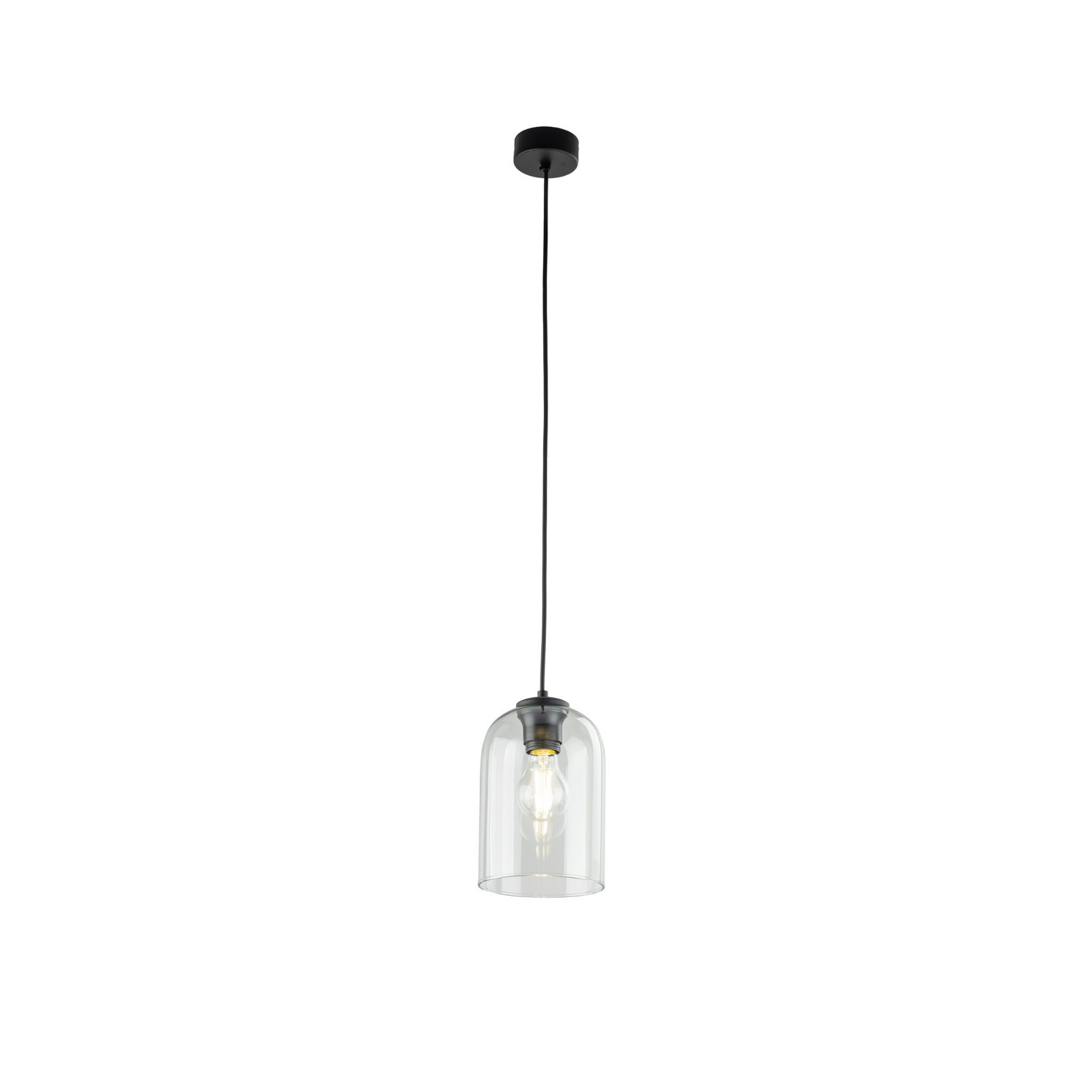 Lampa wisząca nowoczesna elegancka loft industrialna klosz szklany zielona czarna TK Lighting Molly 10298 1x15W E27