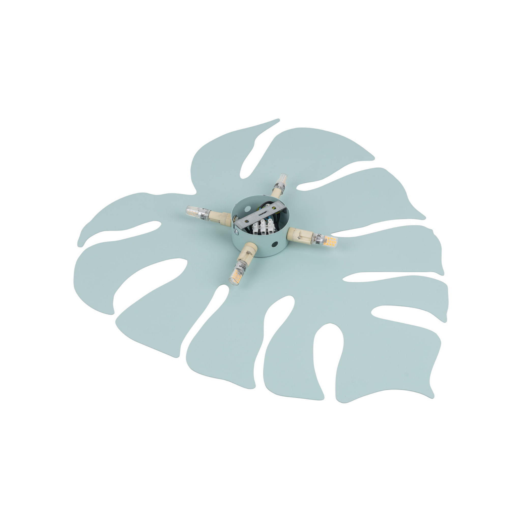 Kinkiet ścienny do salonu sypialni metalowy liść miętowy TK Lighting Monstera 5913 4x6W G9