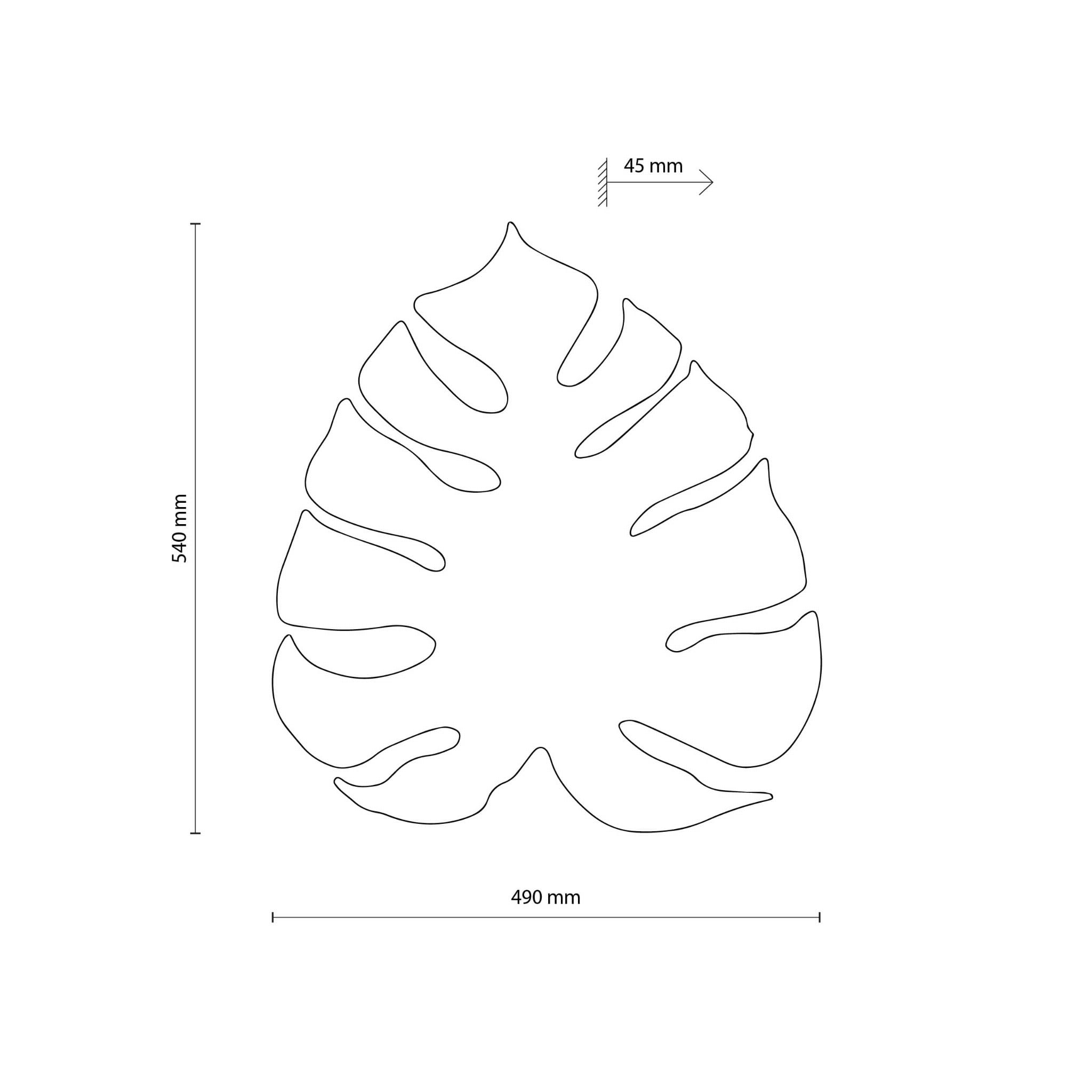 Kinkiet ścienny do salonu sypialni metalowy liść biały TK Lighting Monstera 5915 4x6W G9
