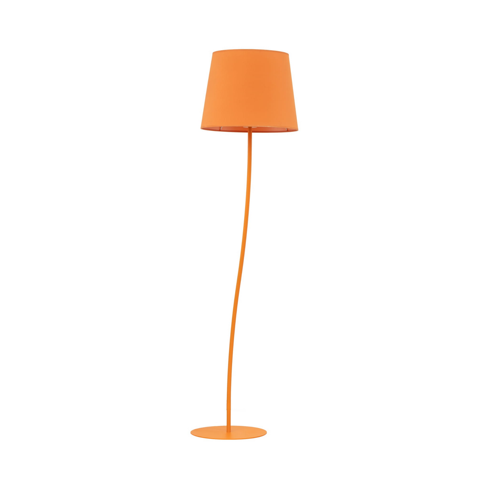 Lampa podłogowa nowoczesna boho skandynawska abażur materiałowy pomarańczowa TK Lighting Nicola 6644 1x15W E27
