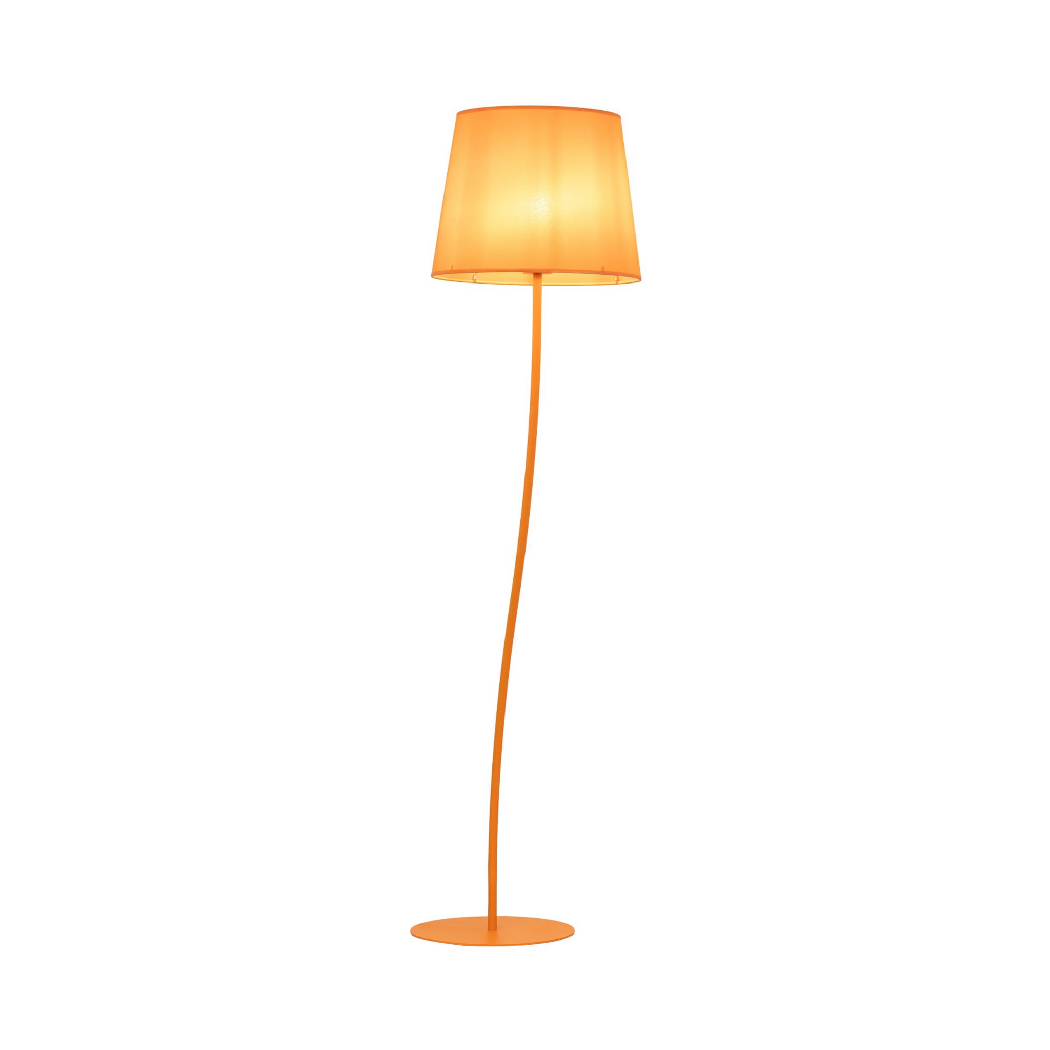 Lampa podłogowa nowoczesna boho skandynawska abażur materiałowy pomarańczowa TK Lighting Nicola 6644 1x15W E27