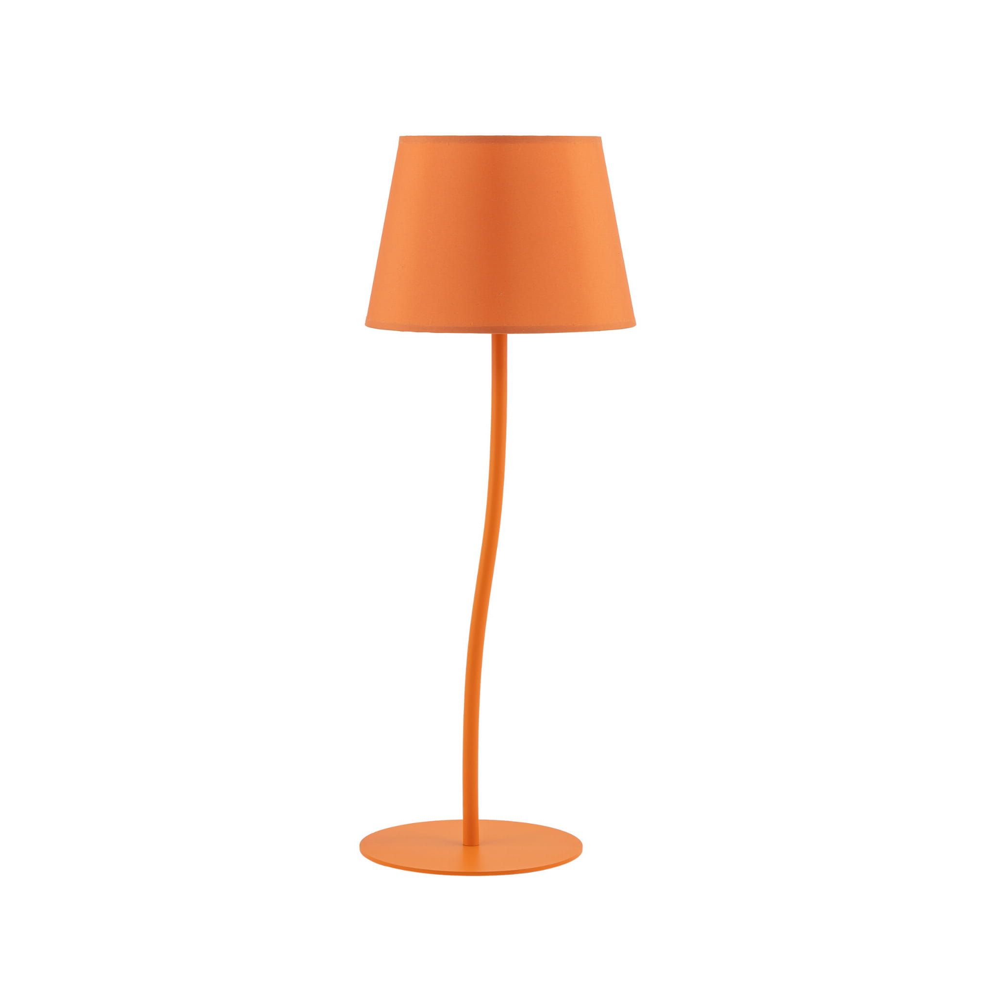Lampka nowoczesna boho skandynawska abażur materiałowy pomarańczowa TK Lighting Nicola 6640 1x15W E27
