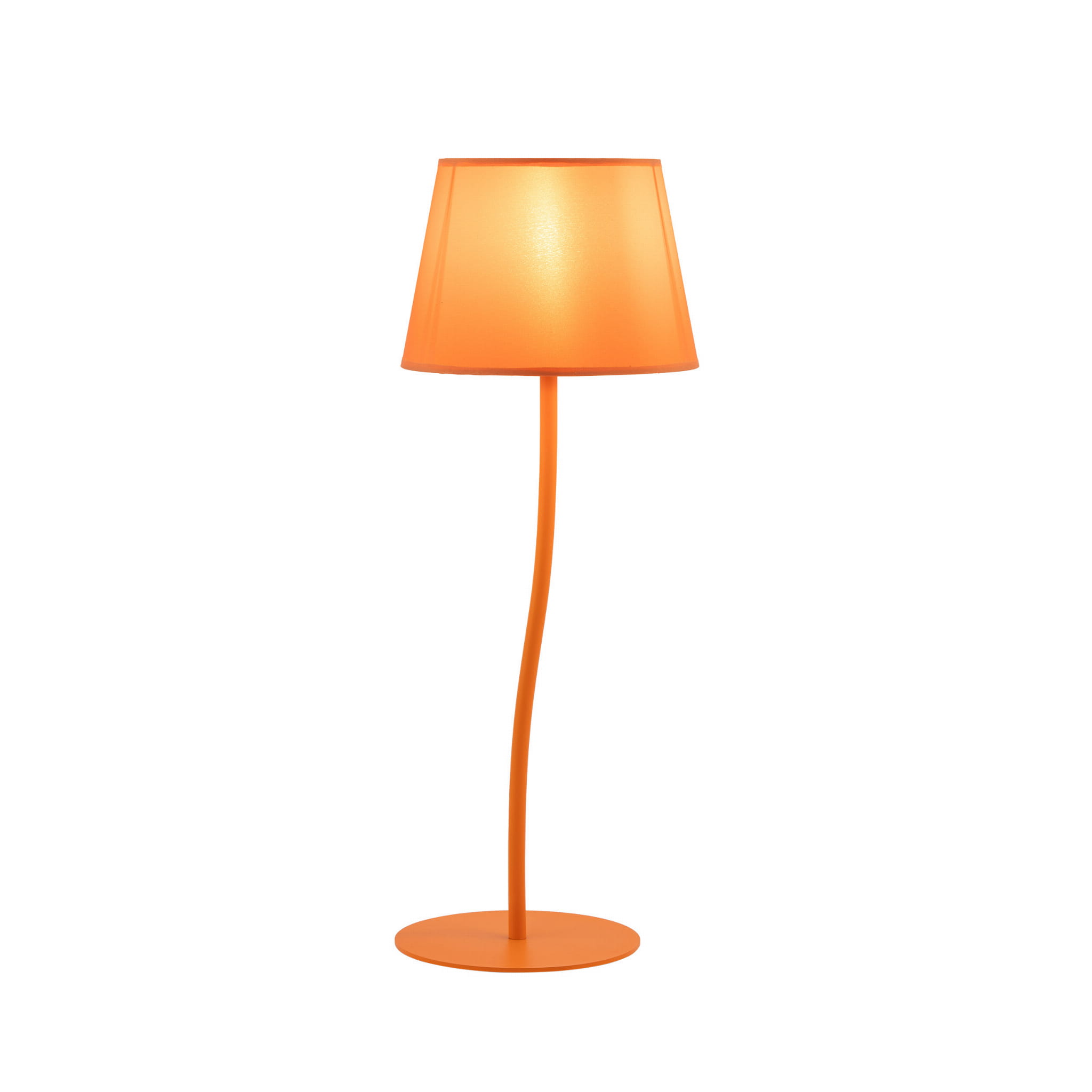 Lampka nowoczesna boho skandynawska abażur materiałowy pomarańczowa TK Lighting Nicola 6640 1x15W E27