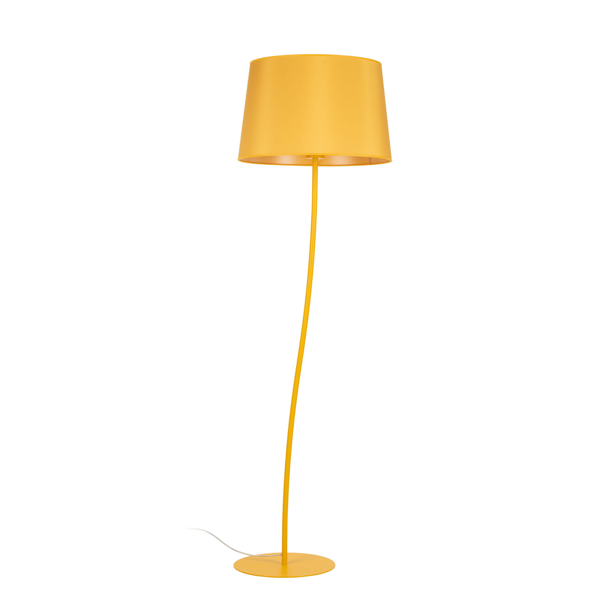 Lampa podłogowa nowoczesna boho skandynawska abażur materiałowy żółta TK Lighting Nicola 6645 1x15W E27