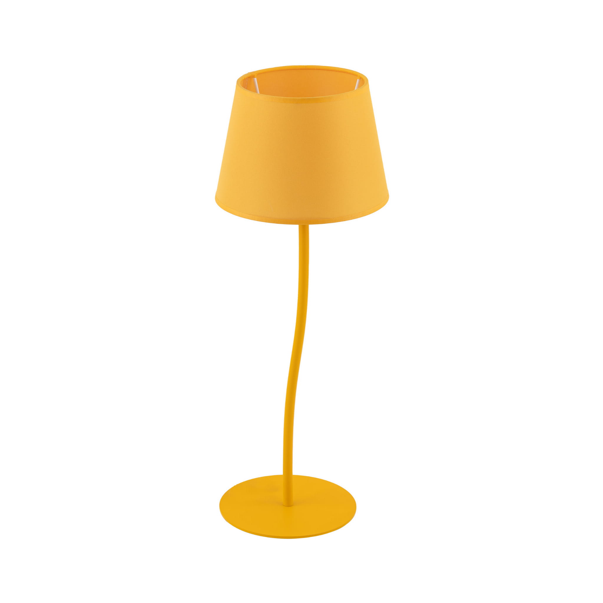 Lampka nowoczesna boho skandynawska abażur materiałowy żółta TK Lighting Nicola 6641 1x15W E27
