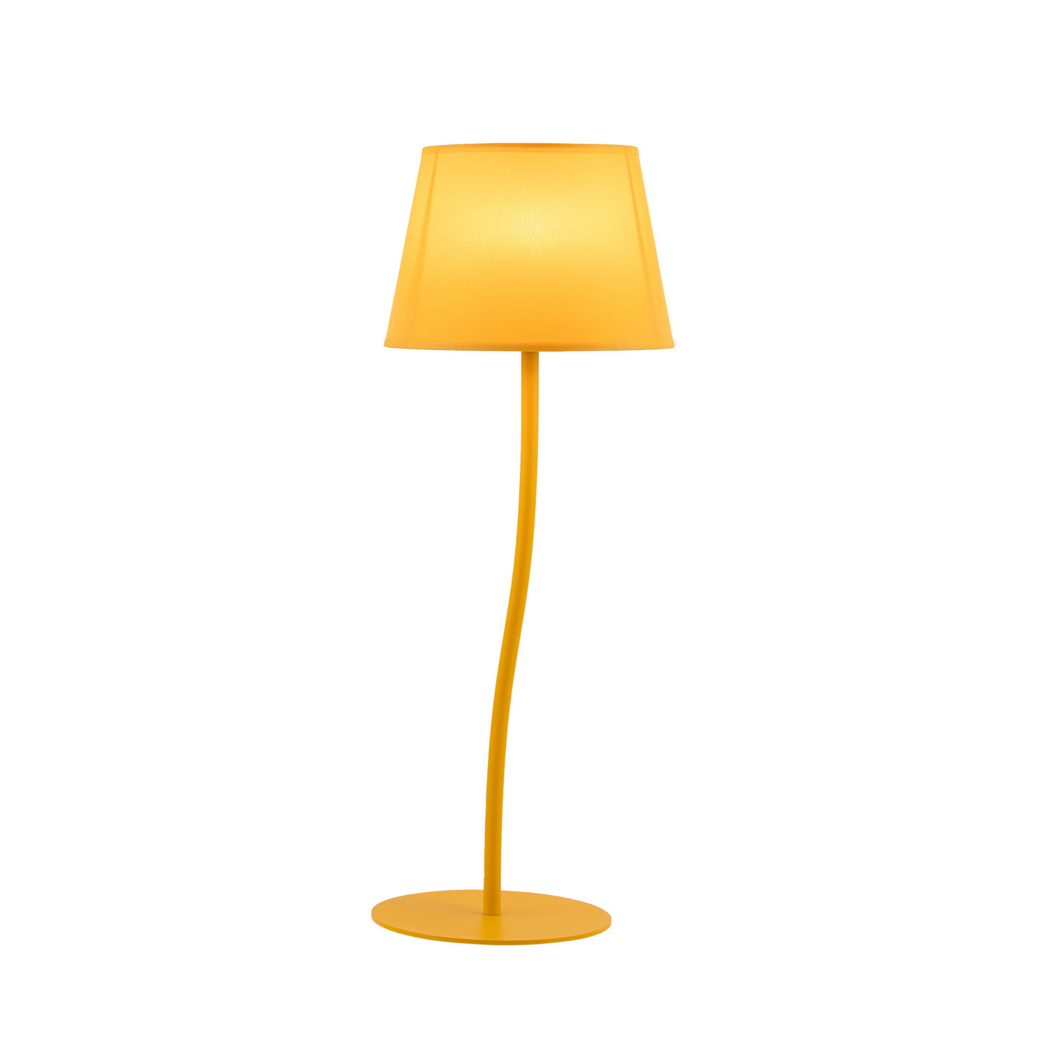 Lampka nowoczesna boho skandynawska abażur materiałowy żółta TK Lighting Nicola 6641 1x15W E27