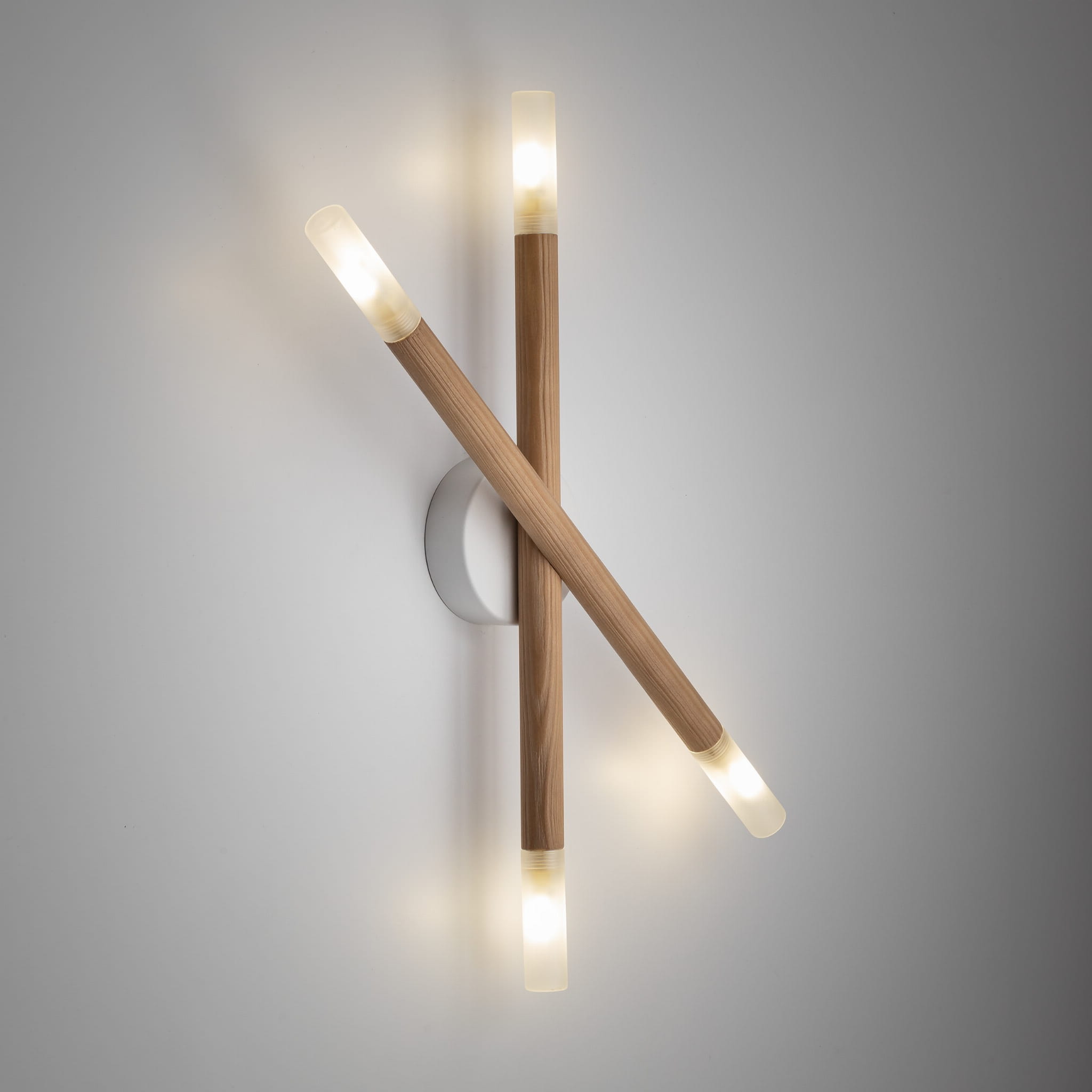 Plafon nowoczesny skandynawski boho drewniany patyk rurka sosna TK Lighting Noble 4524 4x6W G9