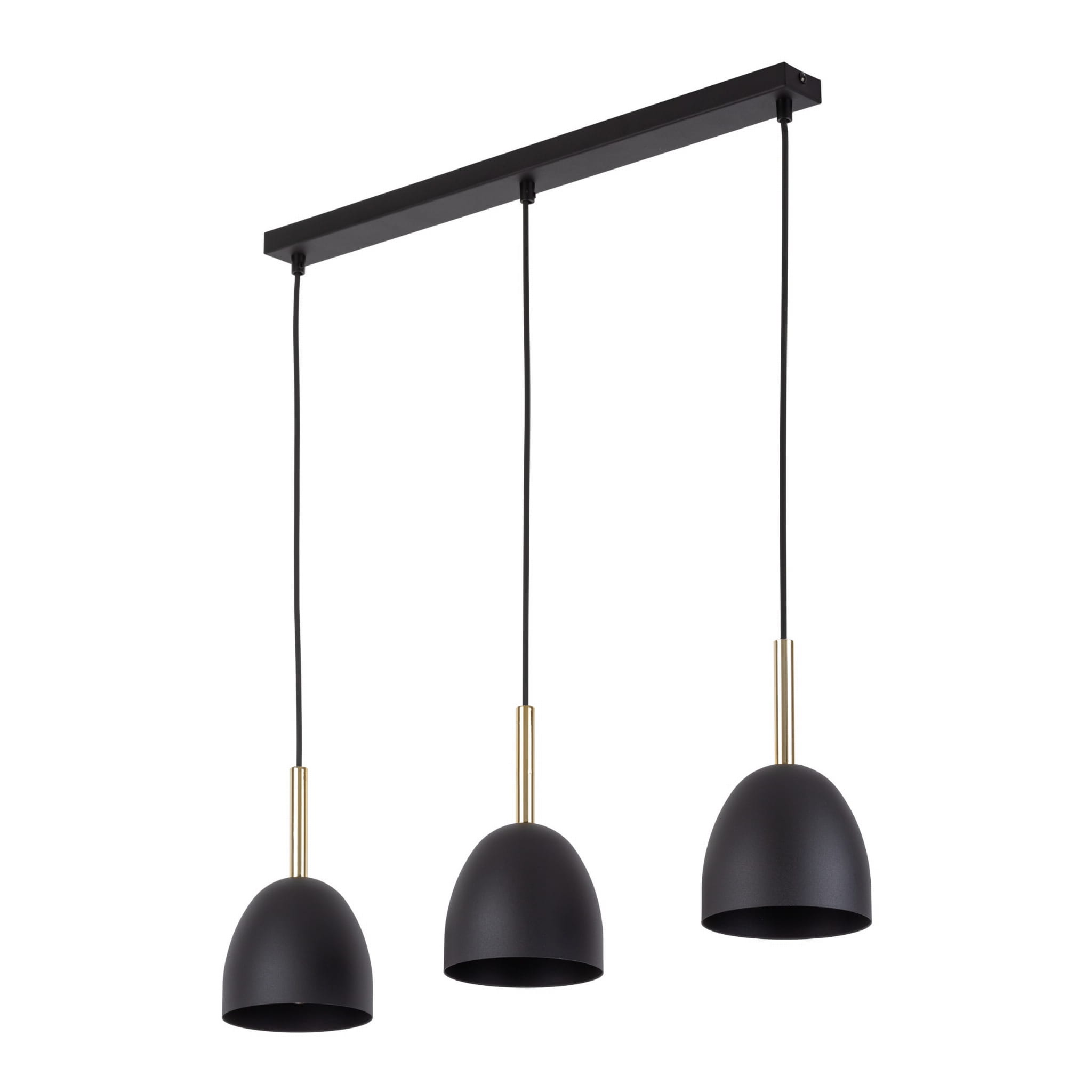 Tk Lighting Nord 4871 lampa wisząca 3x15W E27 czarna drewniana