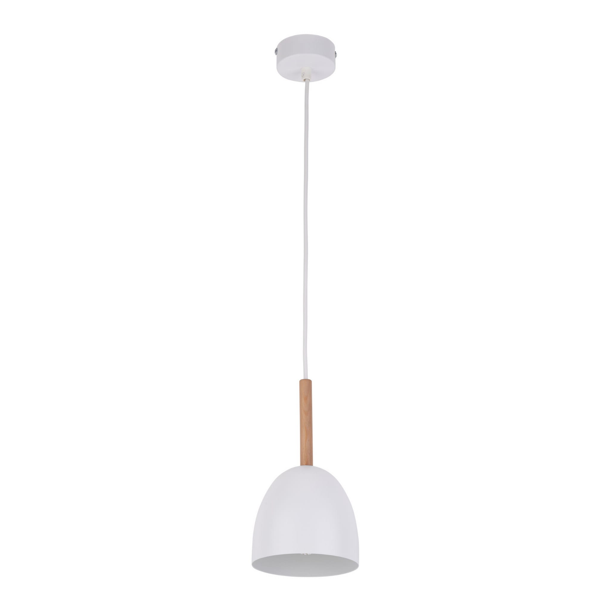 Tk Lighting Nord 4868 lampa wisząca 1x15W E27 biała drewniana