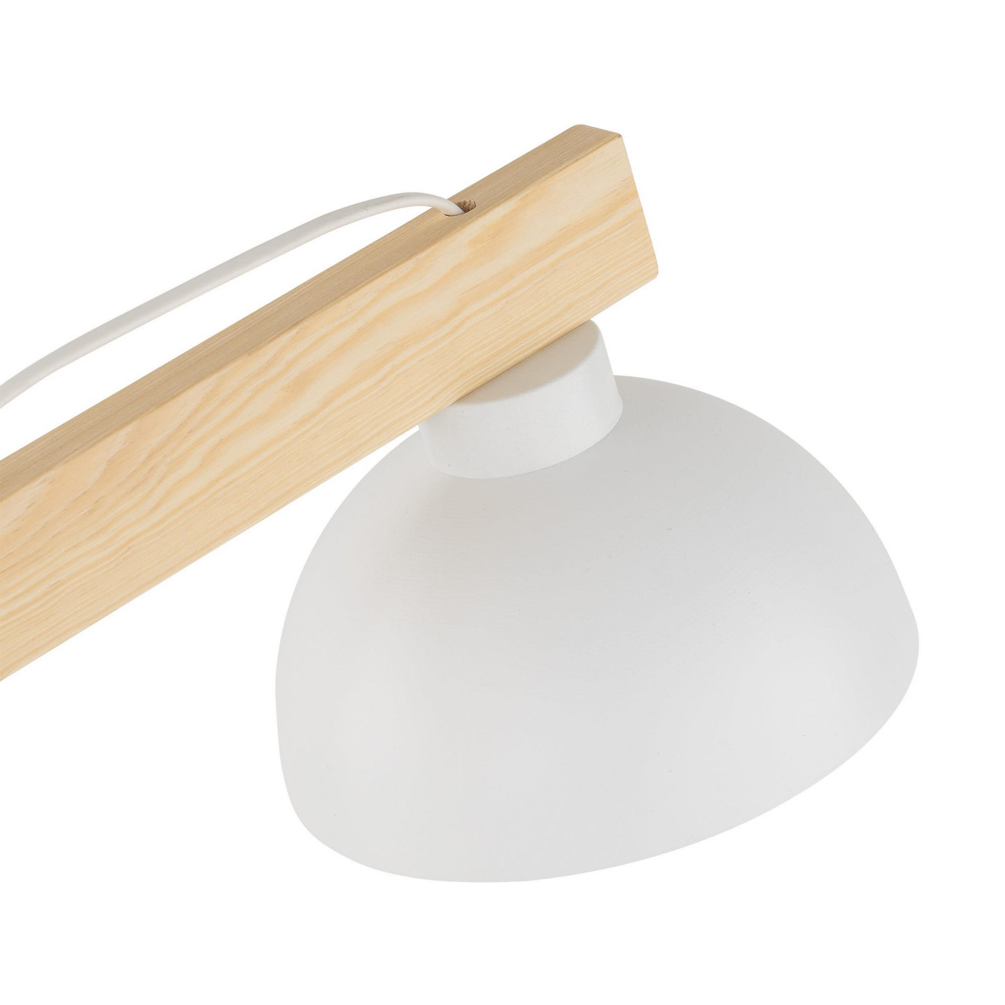 Lampka skandynawska industrialna loft retro drewniana klosz metalowy biała drewniana TK Lighting Oslo 5347 1x15W E27